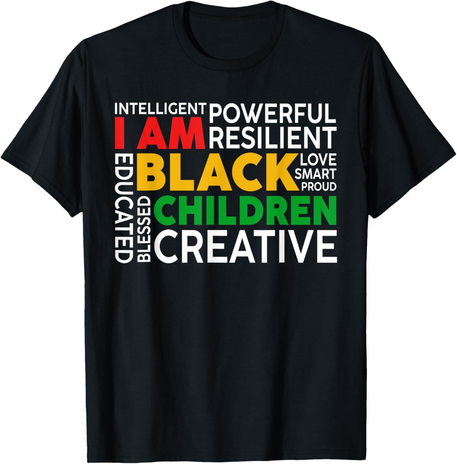 I Am Black Kids T-Shirt for Boys and Girls - Celebrate Black History Month - 16