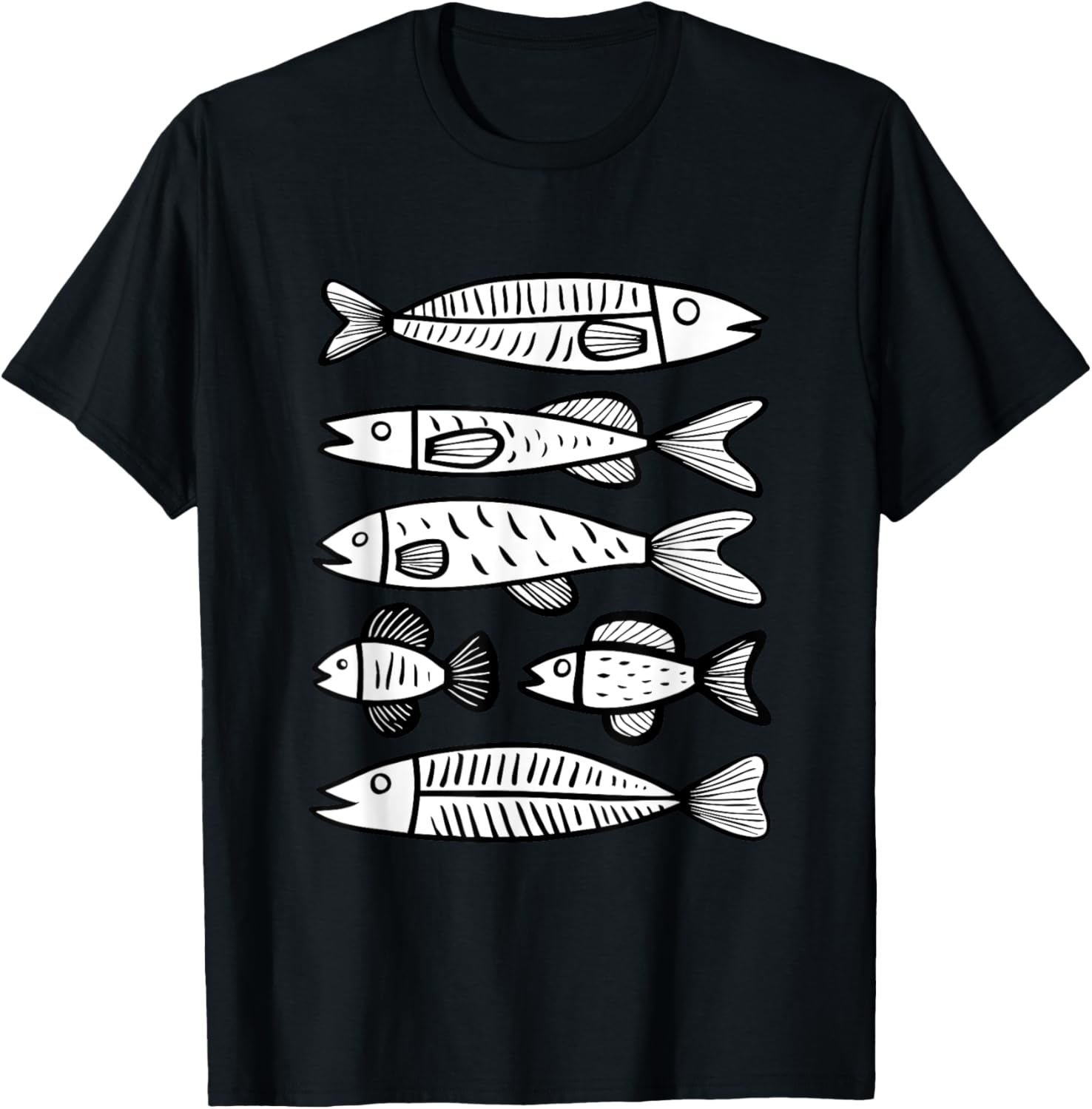 Minimalist Fish Pattern T-Shirt for Ocean Lovers – Stylish and Unique Design - 3