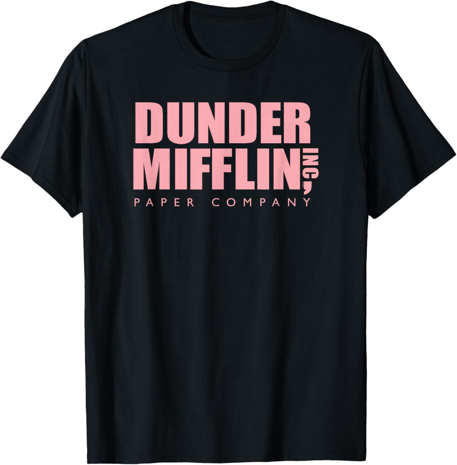 Pink Dunder Mifflin Logo T-Shirt for Office Fans - Fun Casual Wear - 1