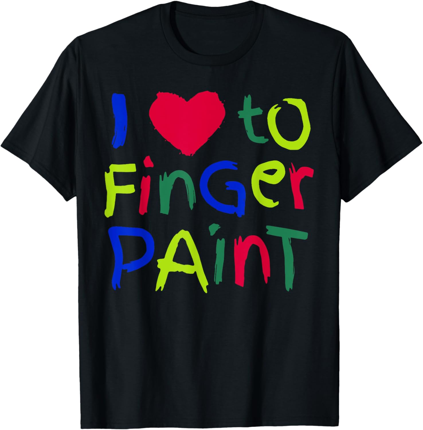 I Love To Finger Paint Couples Valentine T-Shirt for Creative Lovebirds - 1