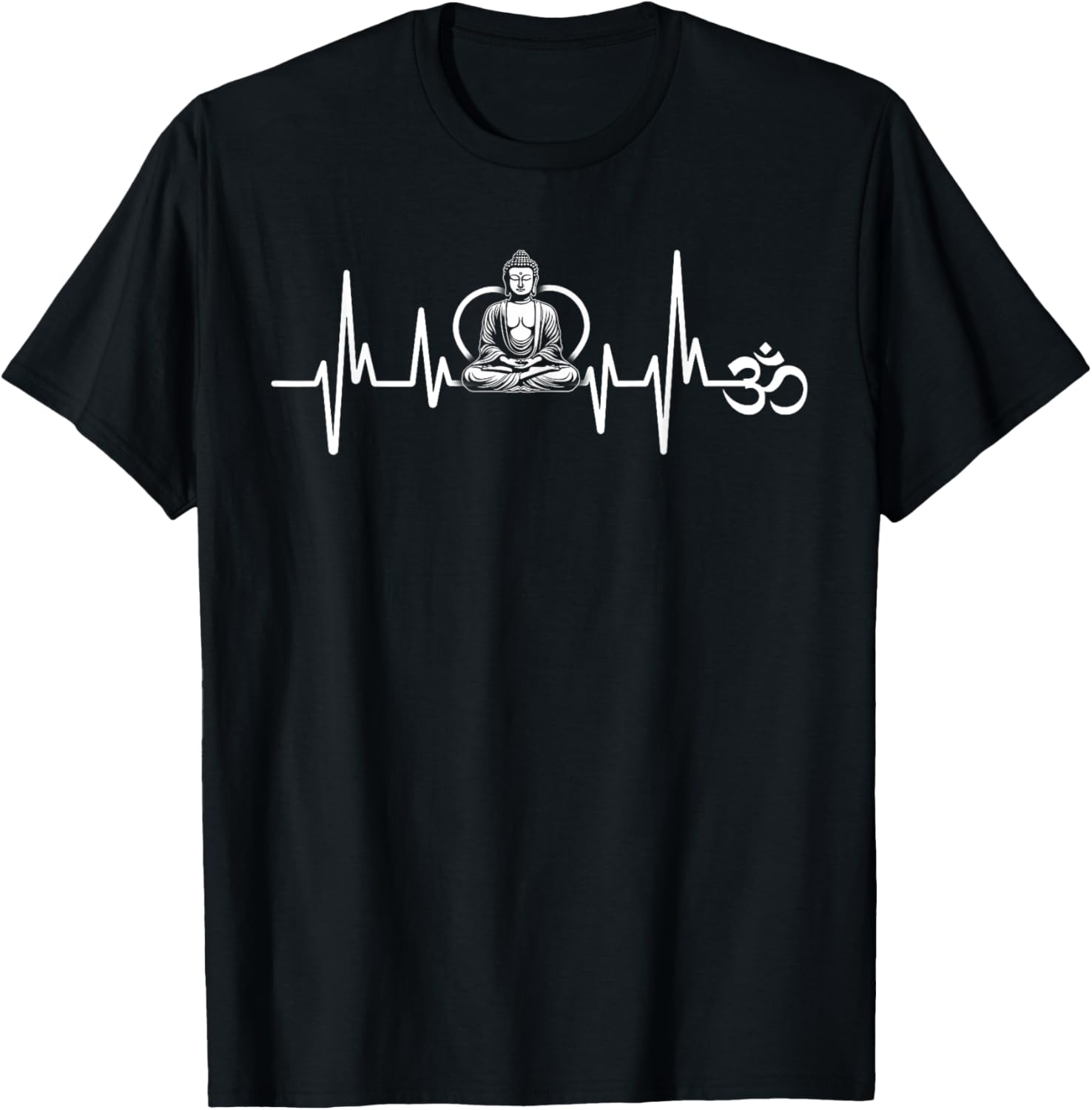Om Heartbeat Funny Sacred Ohm Yoga Meditation Cool T-Shirt for Him & Her - 8