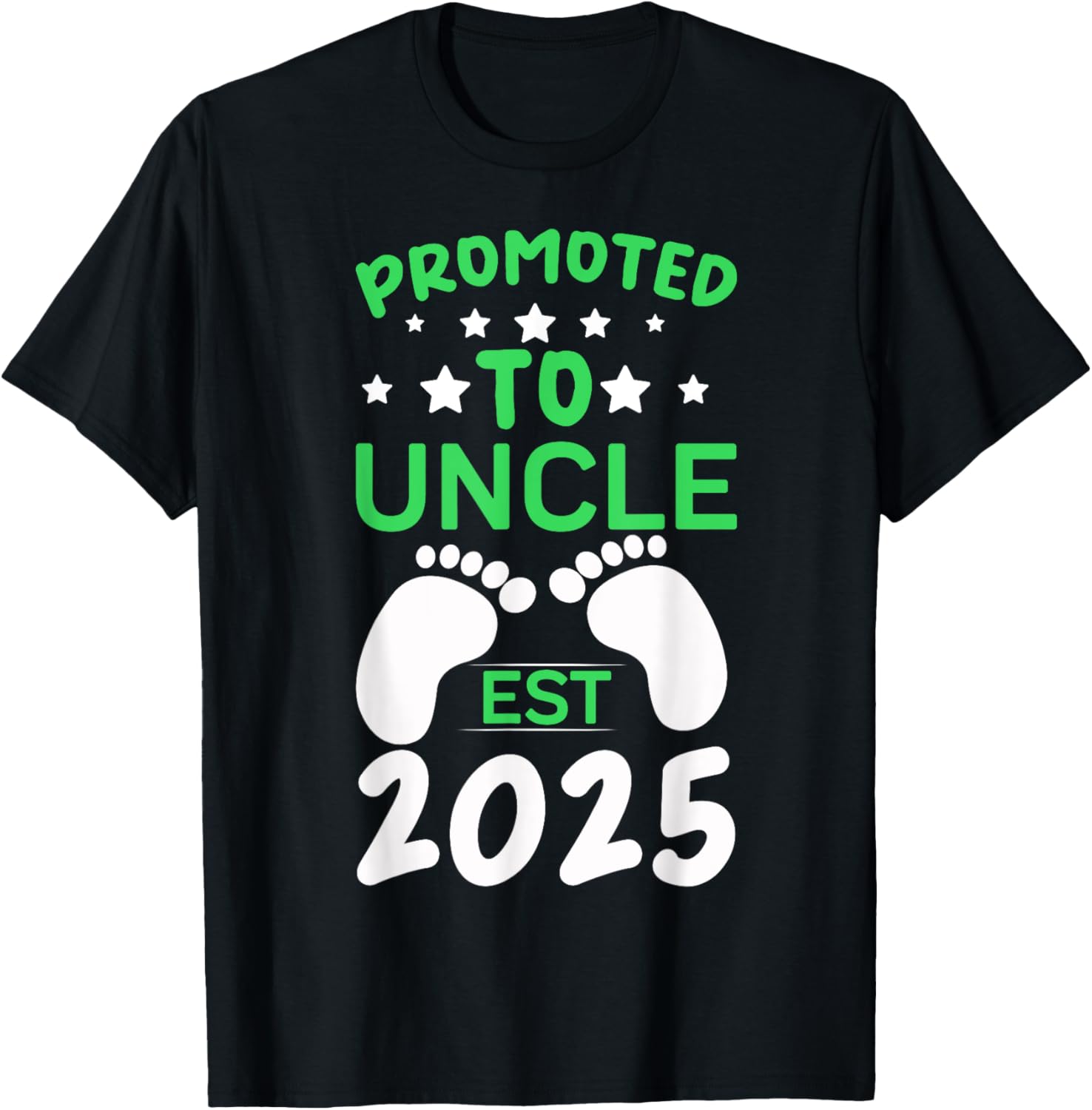 Funny Promoted to Uncle 2025 T-Shirt Perfect Gift for New Uncles - 8