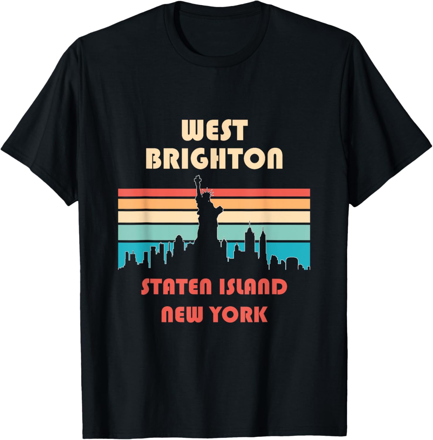 West Brighton Staten Island Retro Vintage T-Shirt for Casual Style - 5
