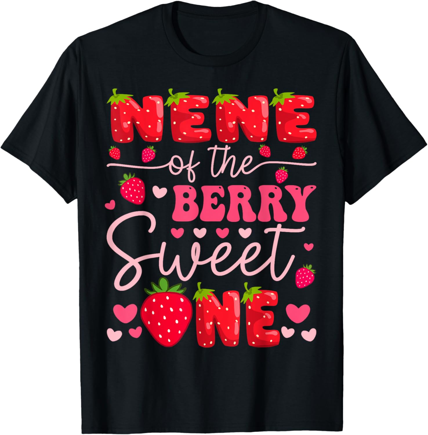 Sweet Strawberry Birthday Girl T-Shirt for 1st Birthday Celebration - 6