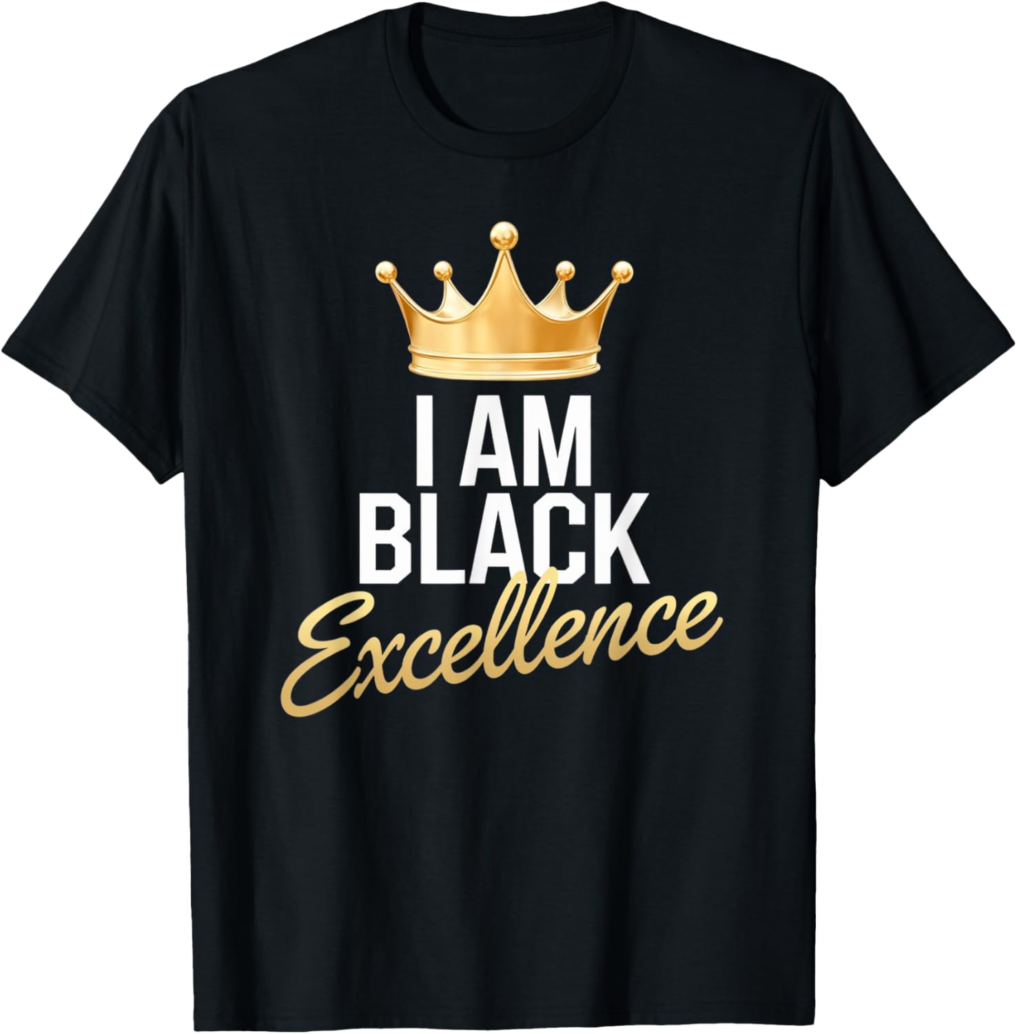 I AM BLACK EXCELLENCE Afro Motivation T-Shirt for Black History Month - 5