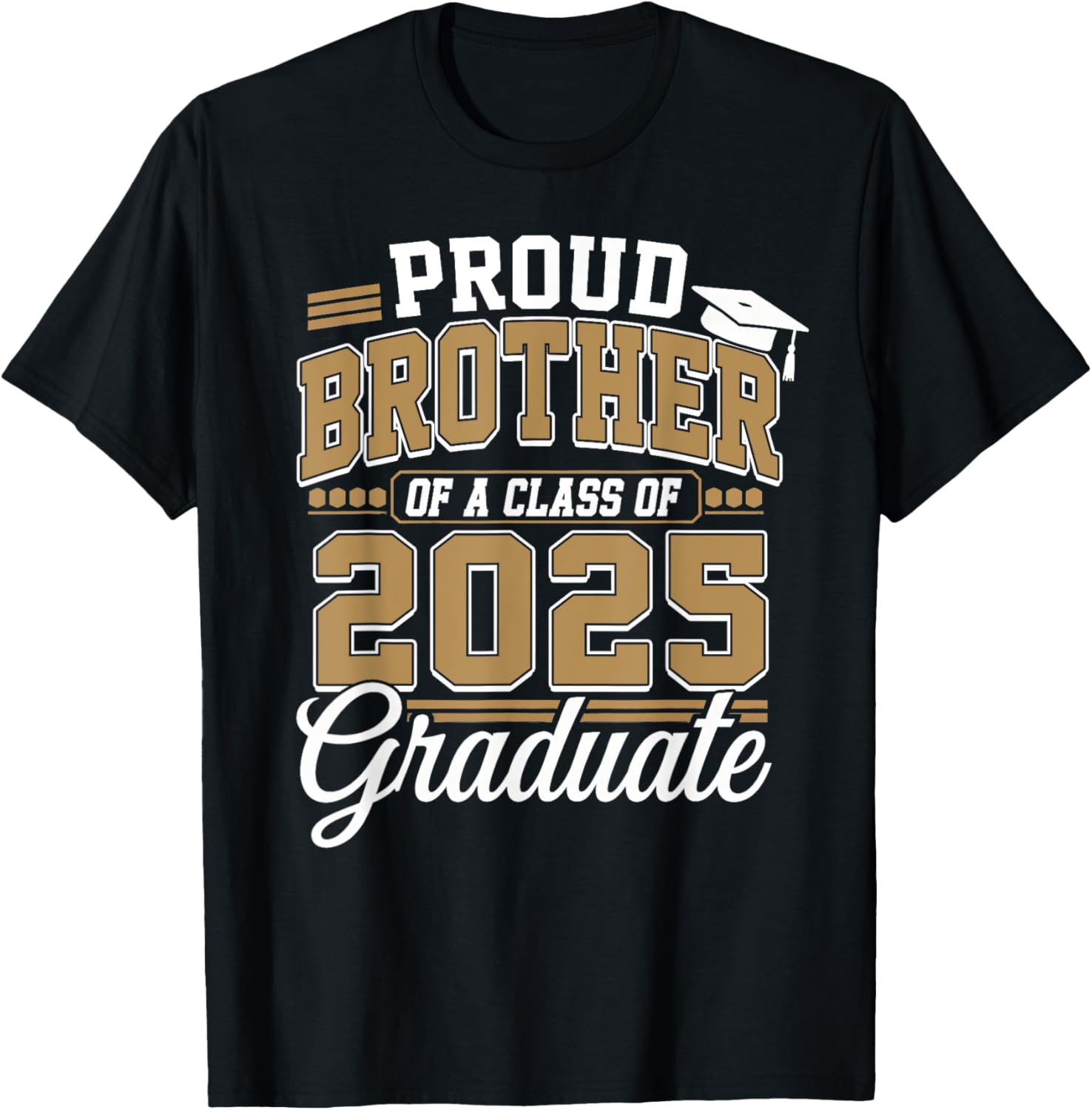 Proud Brother Class of 2025 Graduation T-Shirt for Seniors - 1