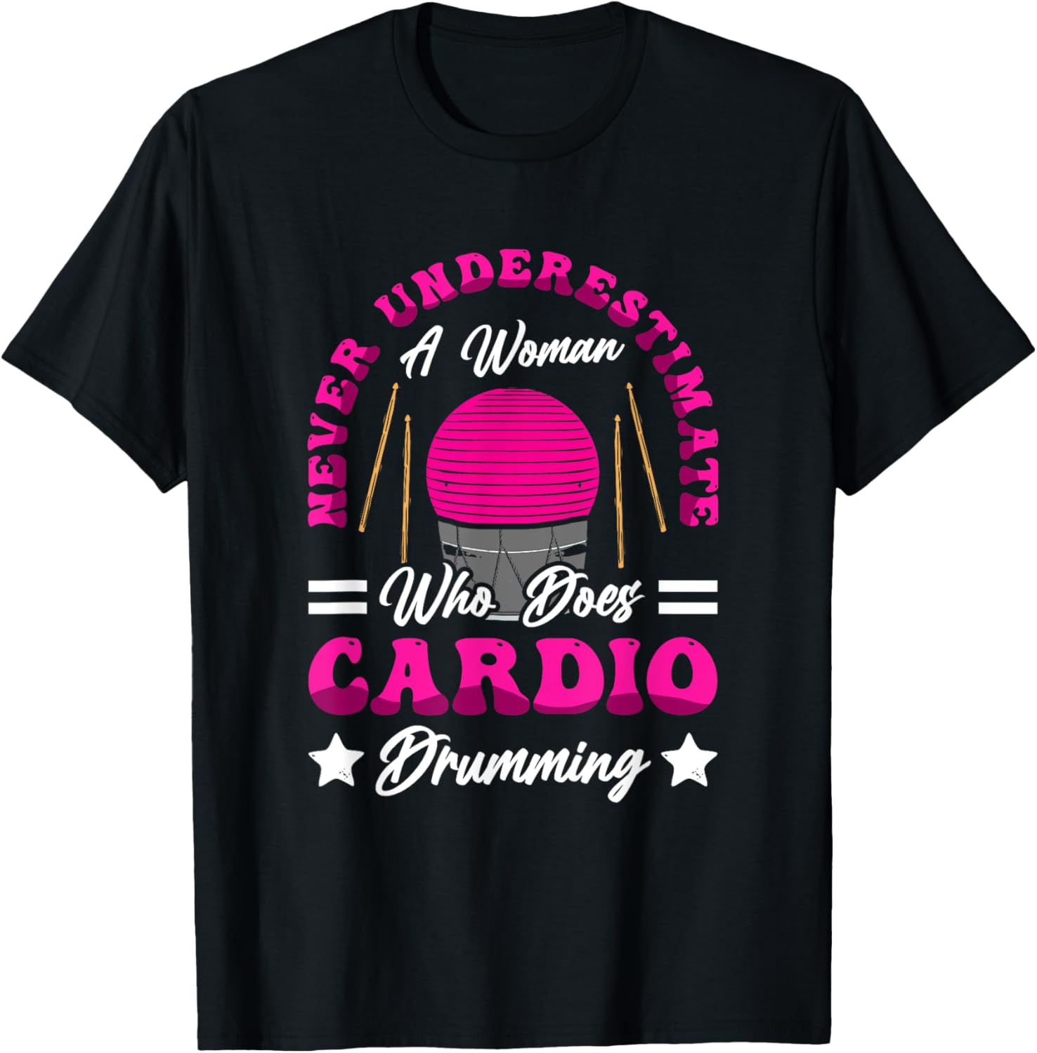 Energetic Cardio Drumming T-Shirt for Fitness Class Workouts - 1