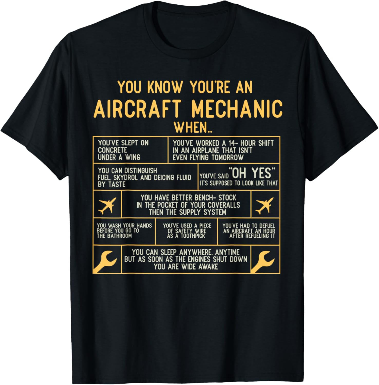 You Know You're An Aircraft Mechanic T-Shirt for Aviation Enthusiasts - 7