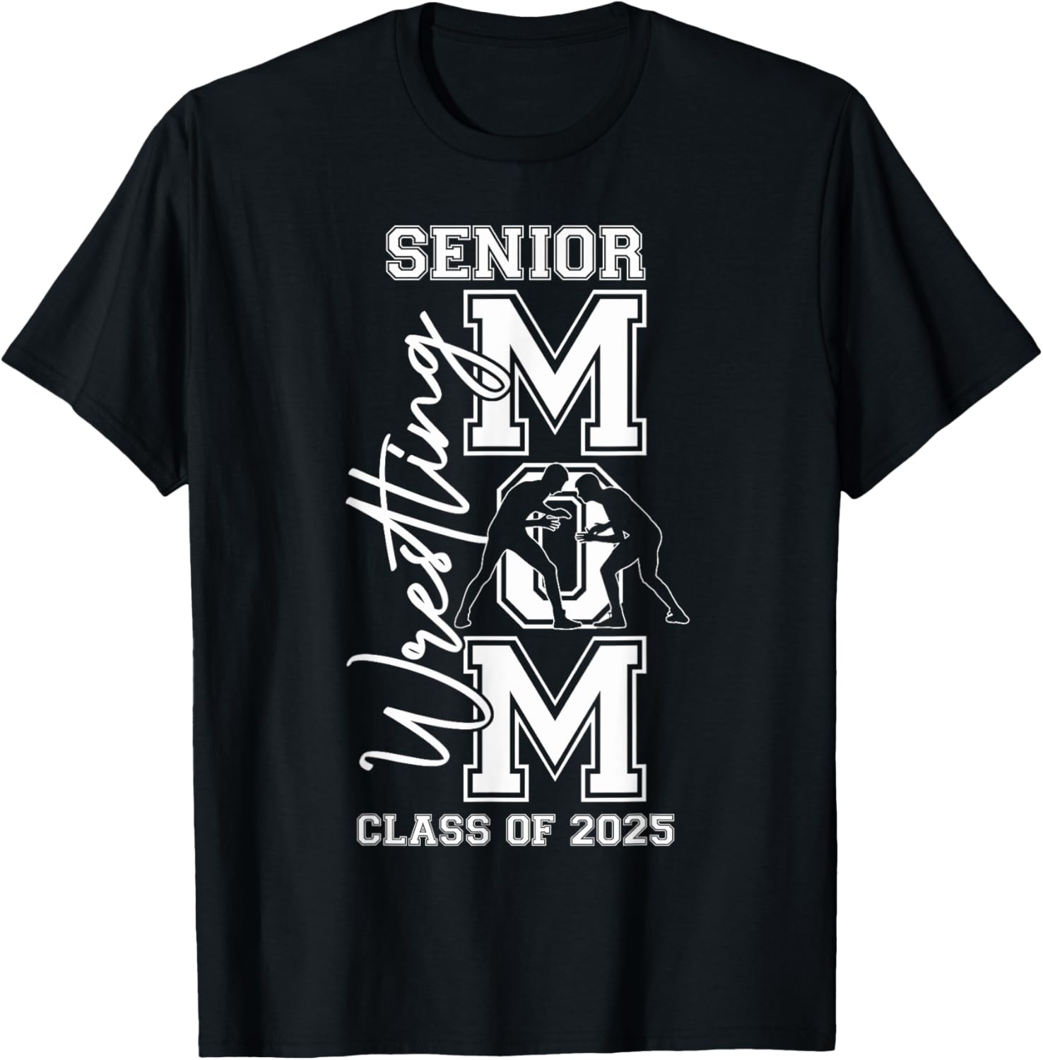 Senior Wrestling Mom T-Shirt Class of 2025 for Proud Parents - 1