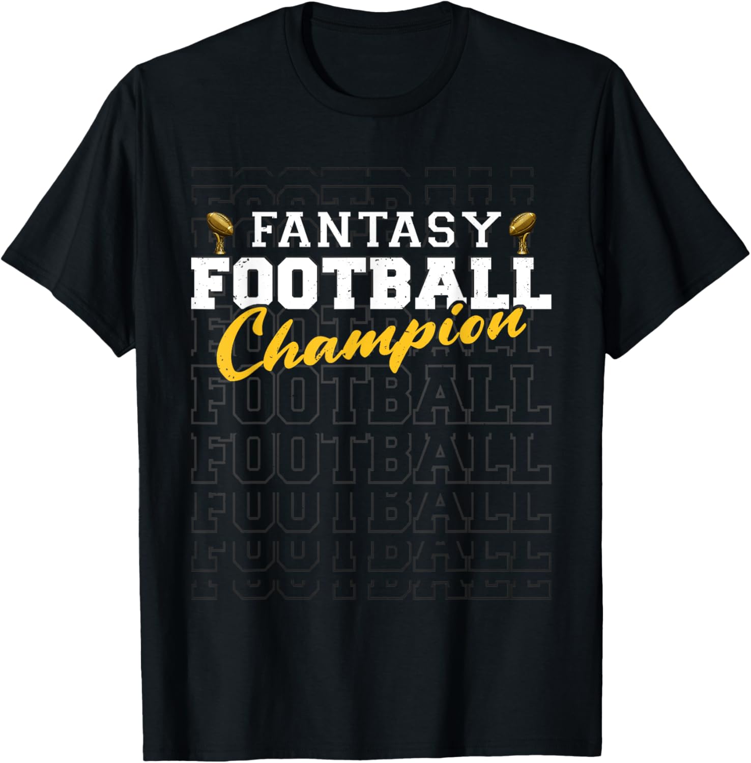 Funny Fantasy Football Champion 2025 T-Shirt for Football Fans - 1