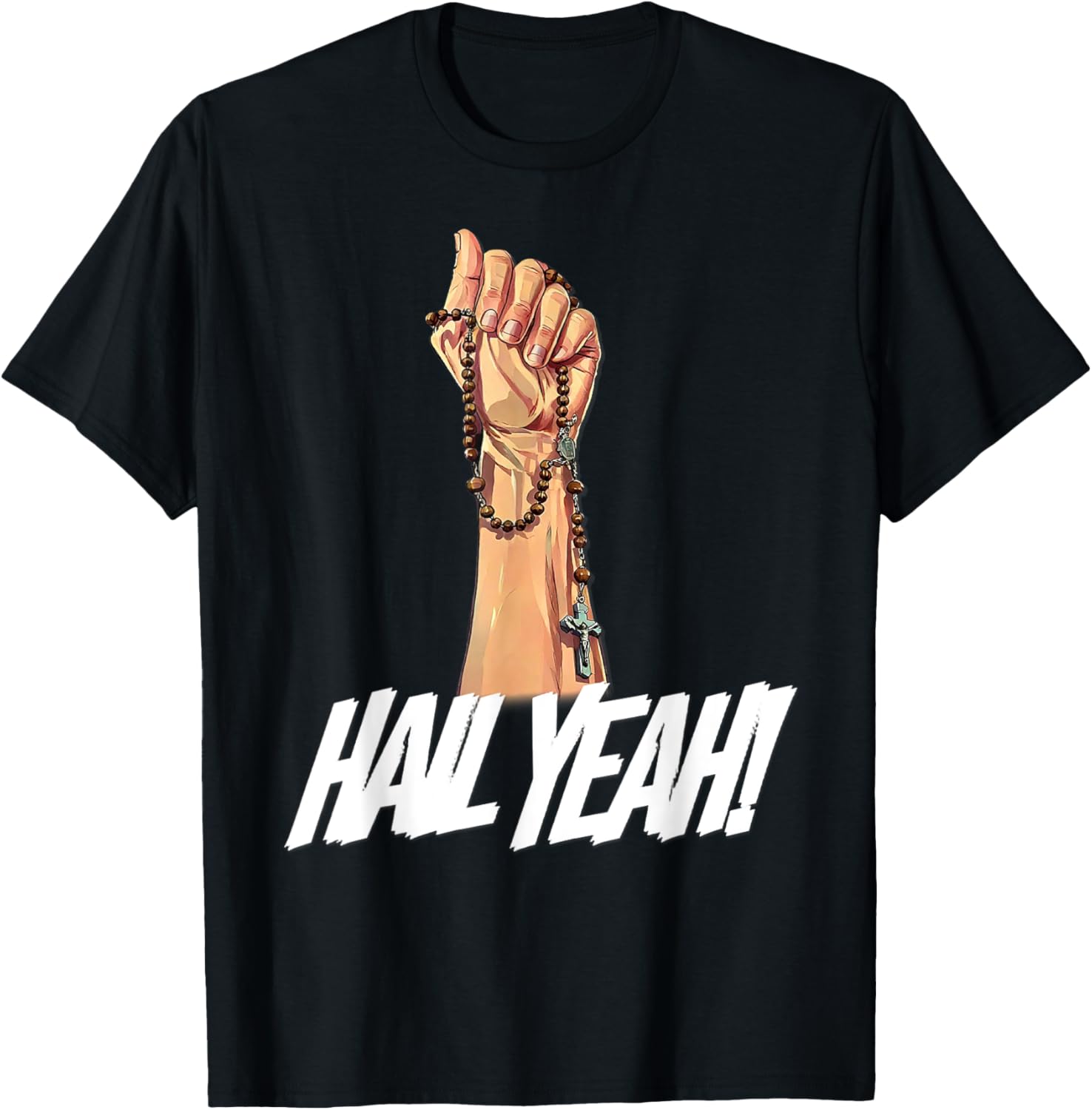 Pray The Rosary Blessed Mother Catholic T-Shirt for Faithful Believers - 1