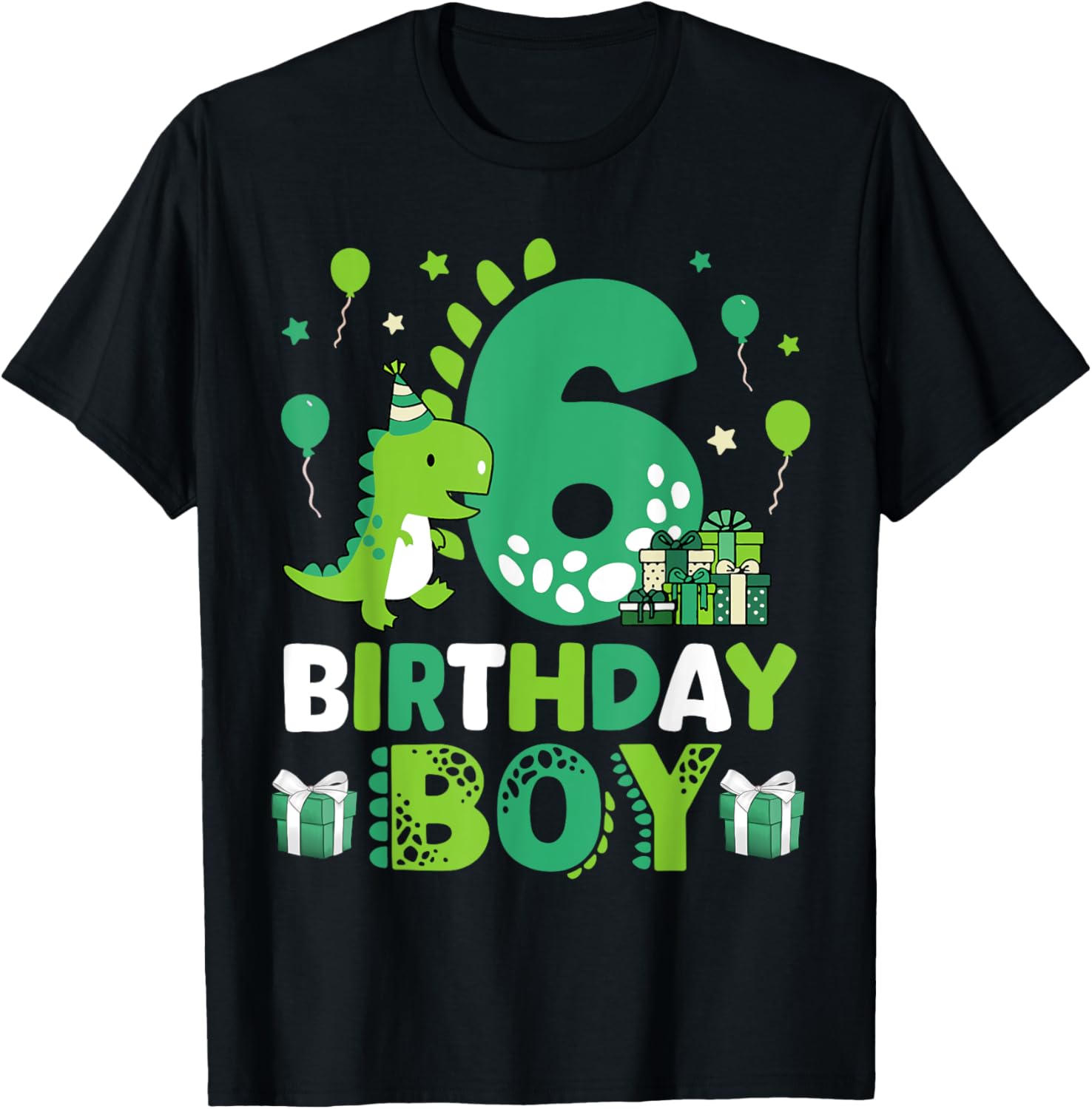 Adorable T Rex Dinosaur Shirt for Boys 6th Birthday Celebration - 21
