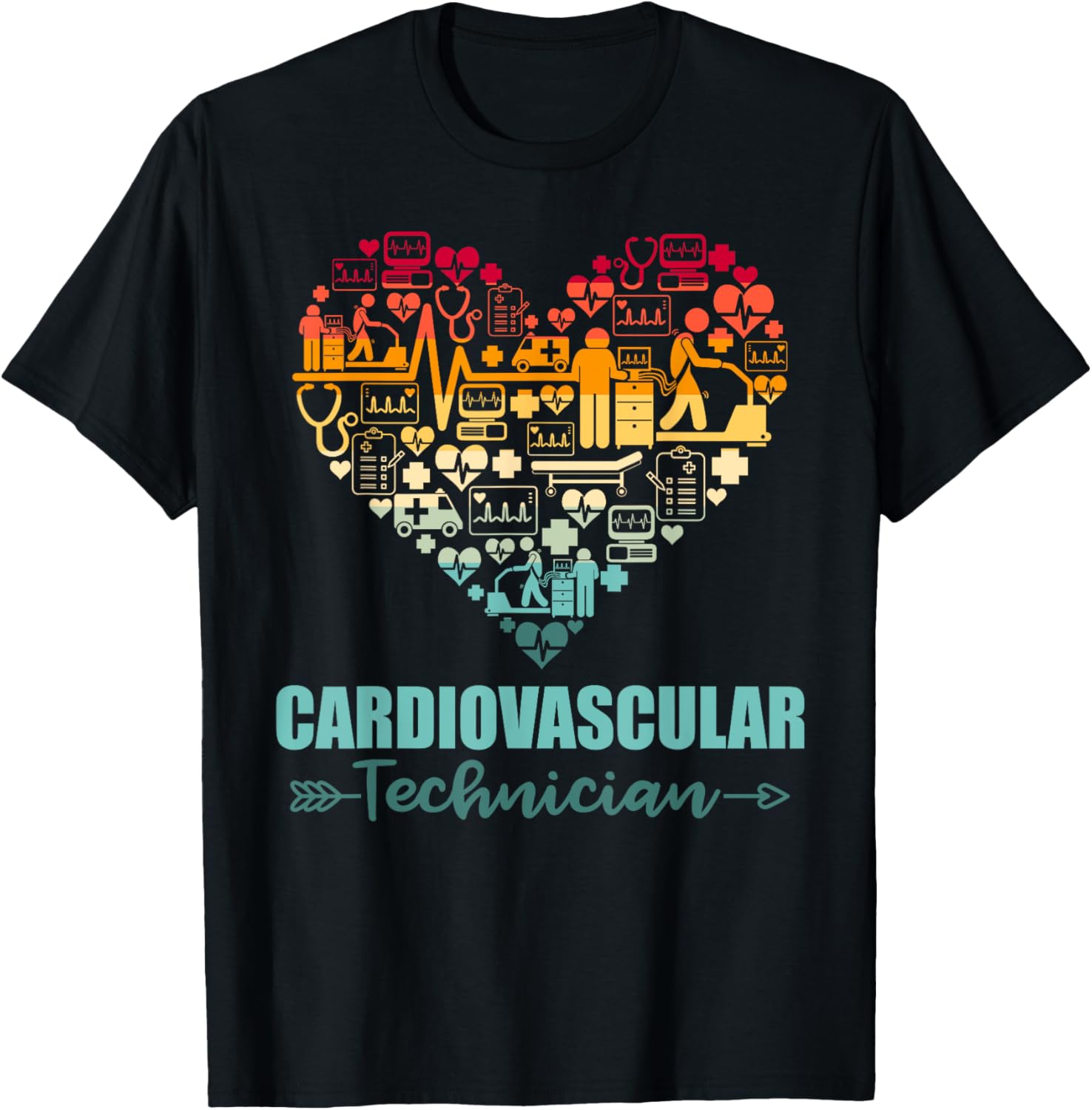 Funny Vintage Cardiovascular Technician T-Shirt for Heart Health Lovers - 3
