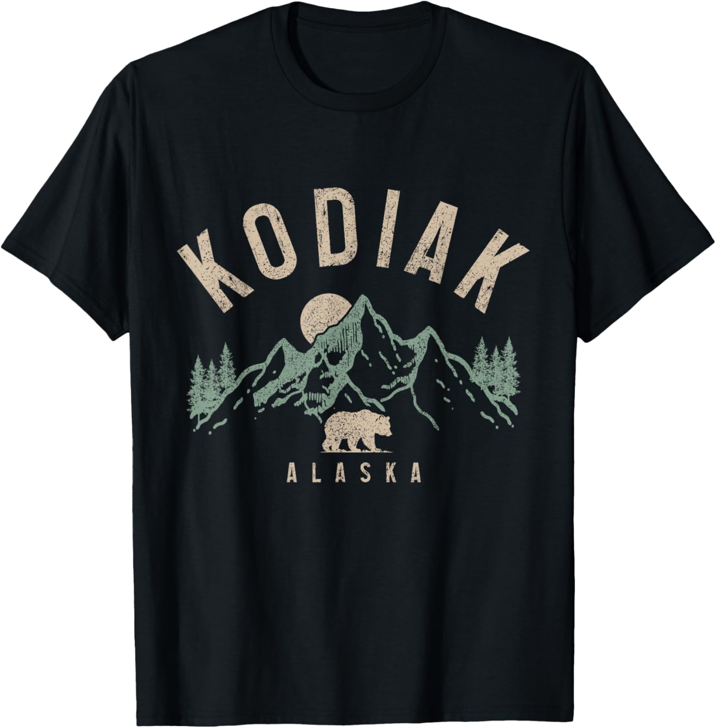 Kodiak Alaska Vintage Bear Mountains T-Shirt for Nature Lovers - 7