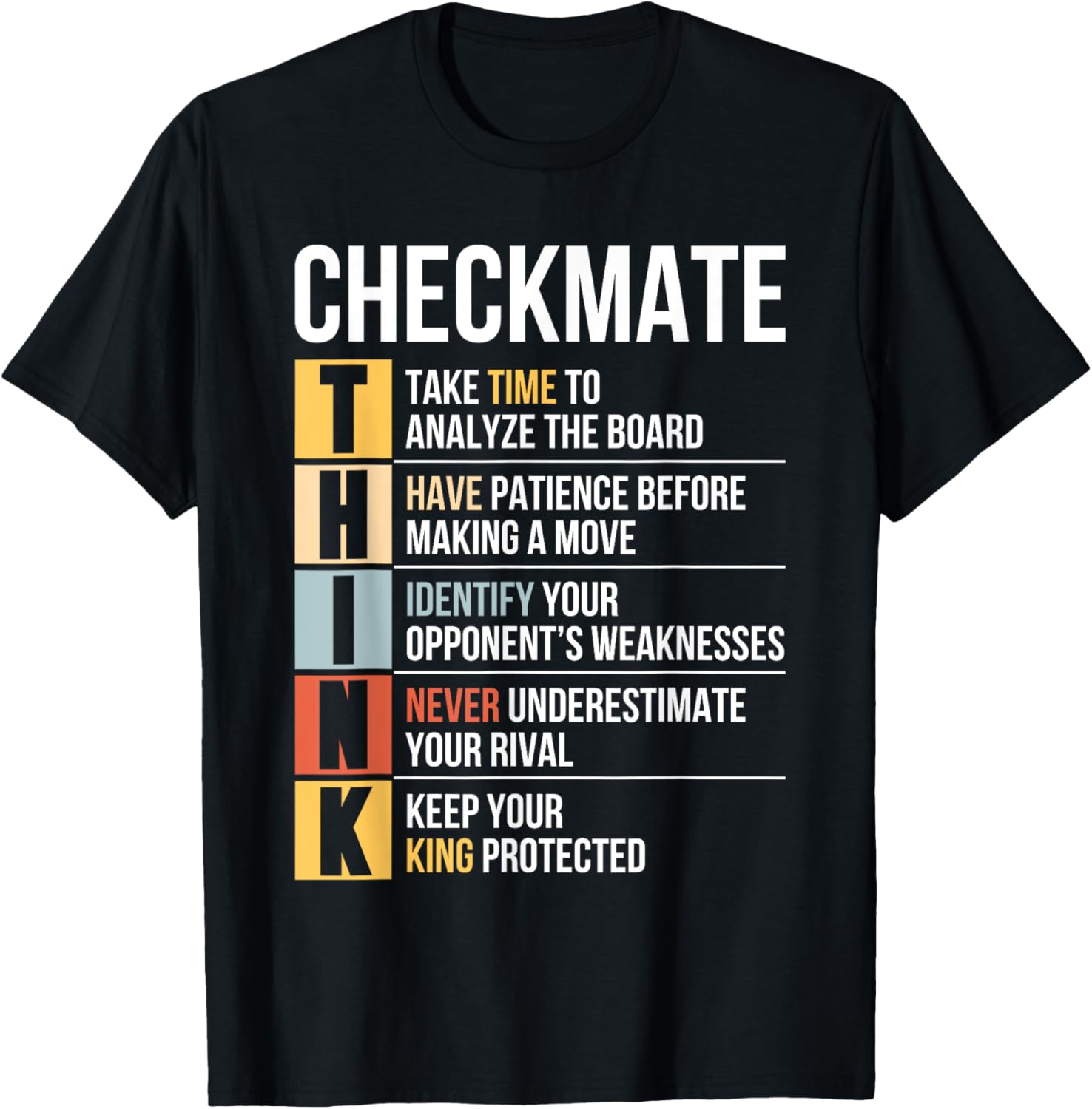 Funny Chess Player Checkmate Strategy Quote T-Shirt for Game Lovers - 7