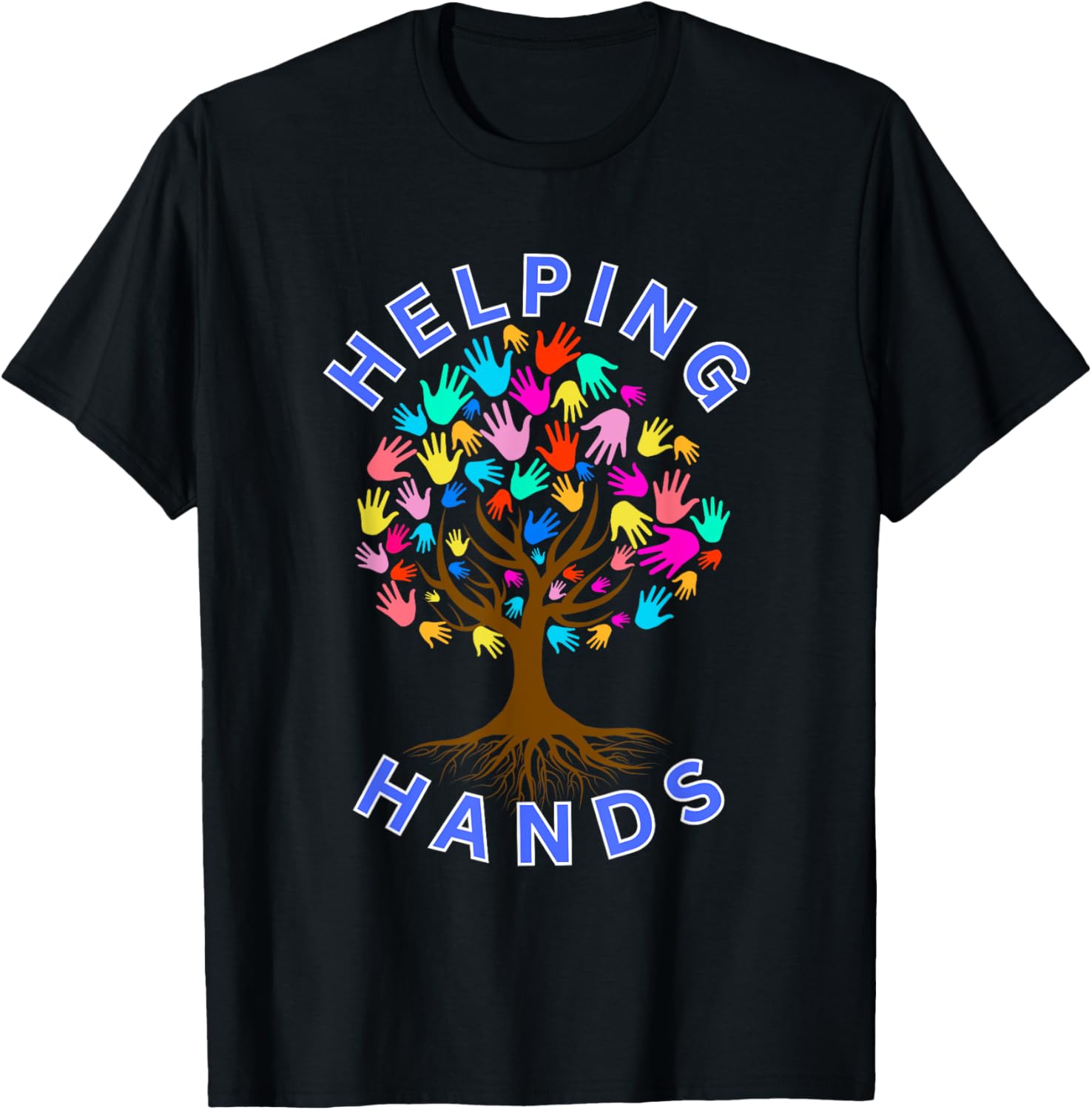Helping Hands Life Tree Design T-Shirt for Nature Lovers and Supporters - 2