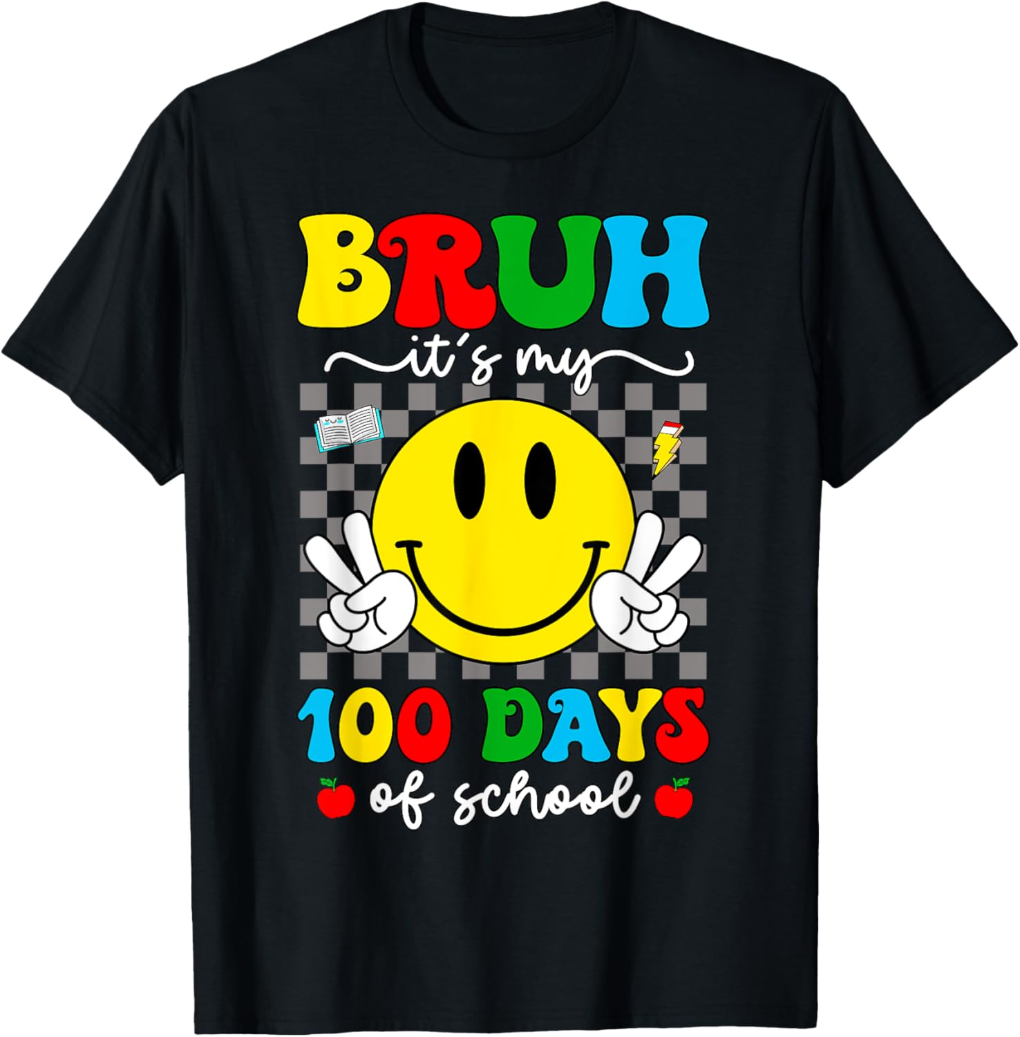 100 Days of School T-Shirt for Kids - Bruh It's My 100 Days Smarter! - 1