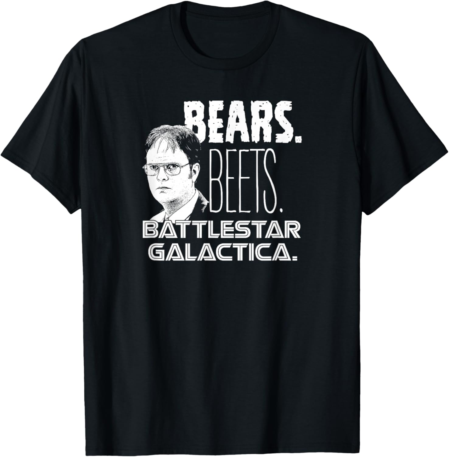 Office Bears Beets Dwight Head T-Shirt for Fun and Casual Wear - 2
