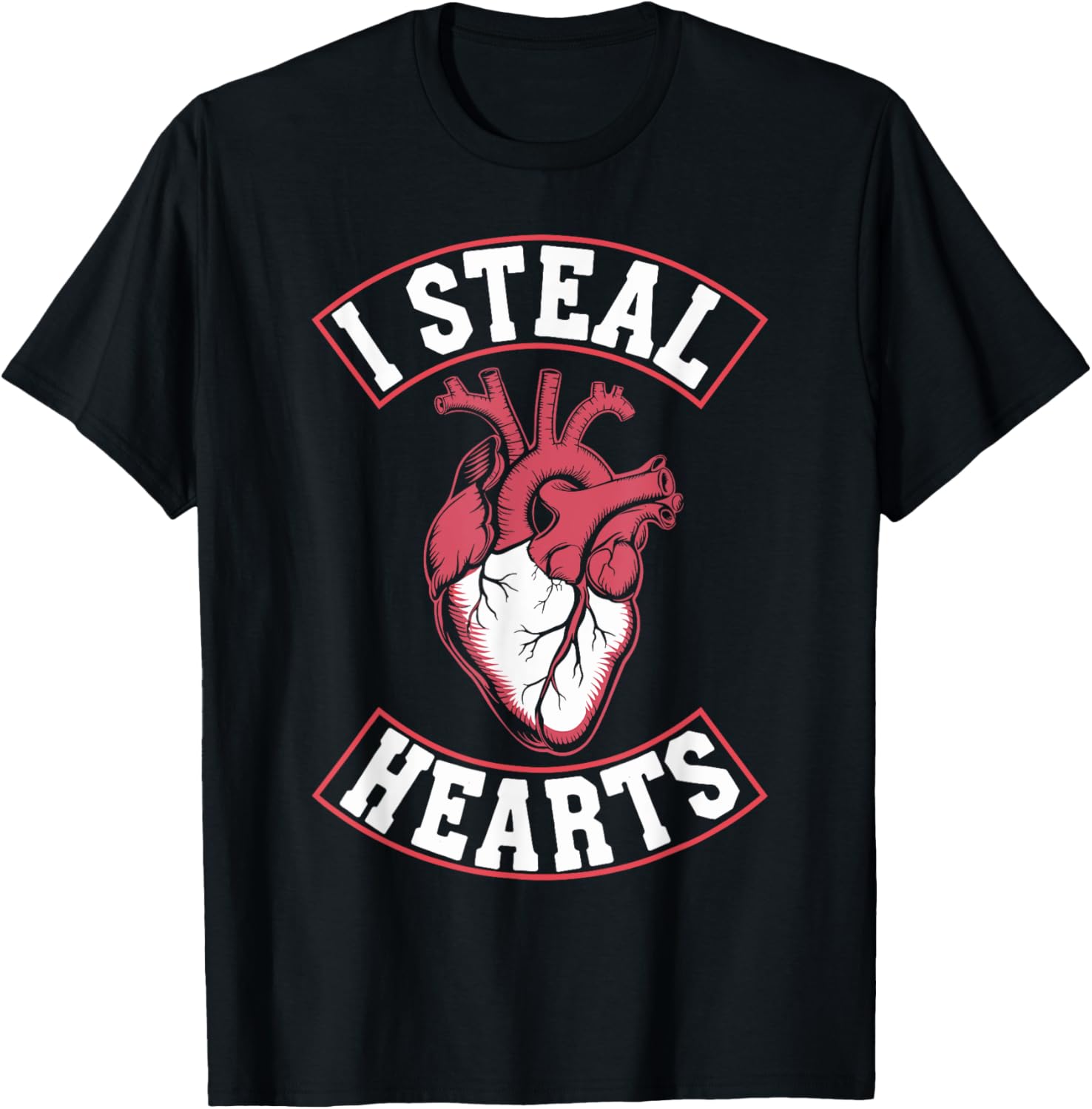 I Steal Hearts Goth Valentine's Day T-Shirt for Unique Style Lovers - 3