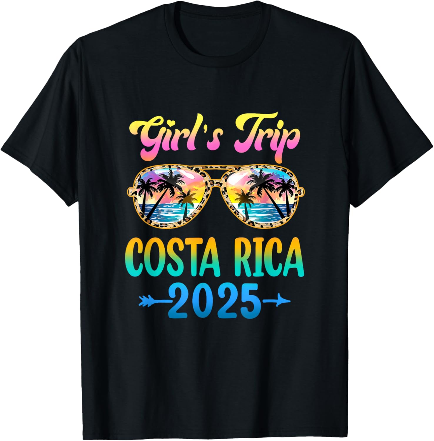 Girls Trip Costa Rica 2025 Summer Vacation Sunglasses T-Shirt - 3