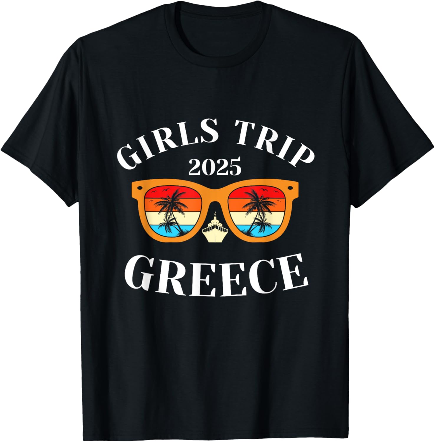 Girls Trip 2025 Greece Vacation T-Shirt for Fun Travel Adventures - 1