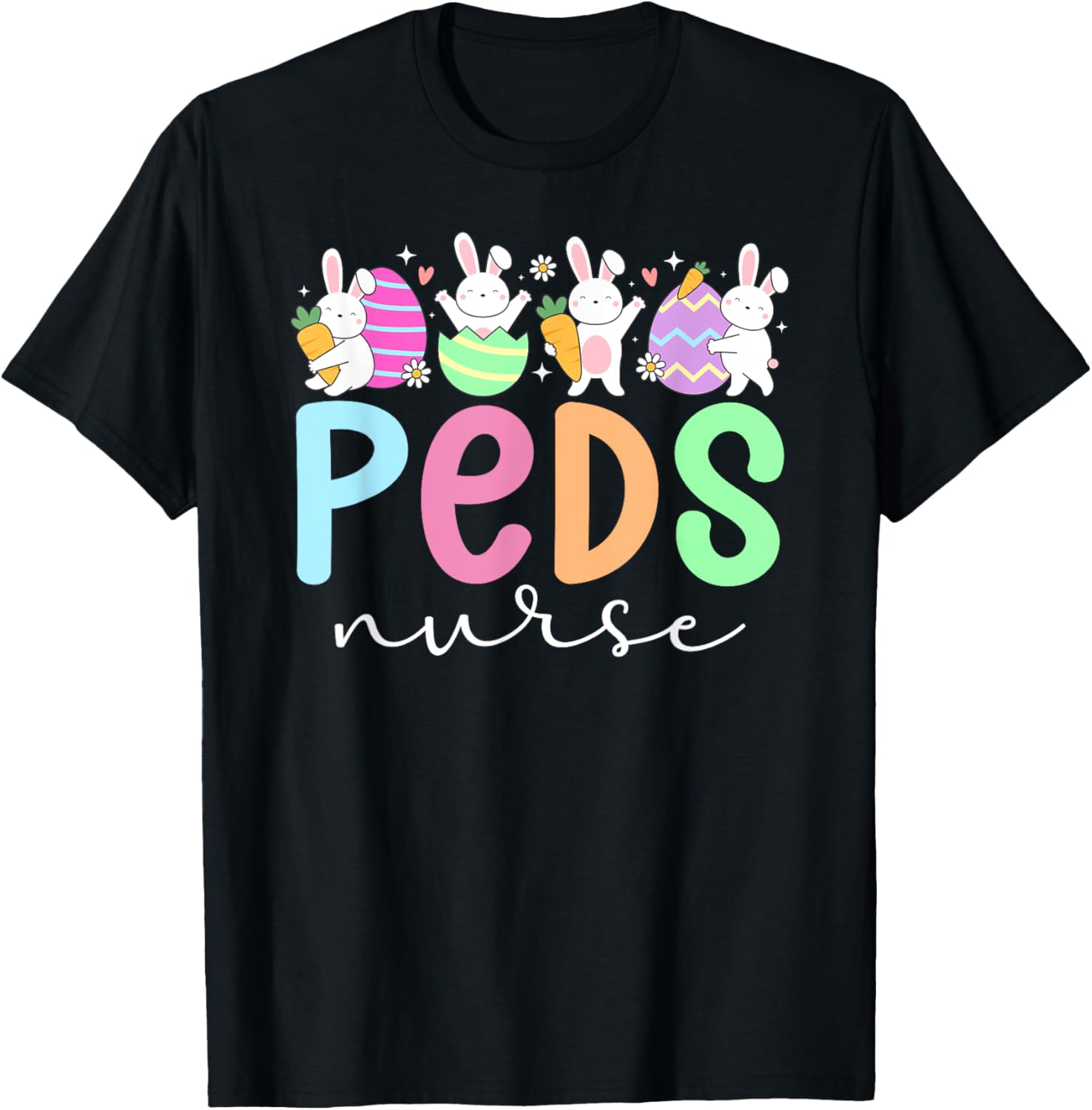 Pediatric Nurse Easter Bunny T-Shirt for Fun Easter Celebrations - 8