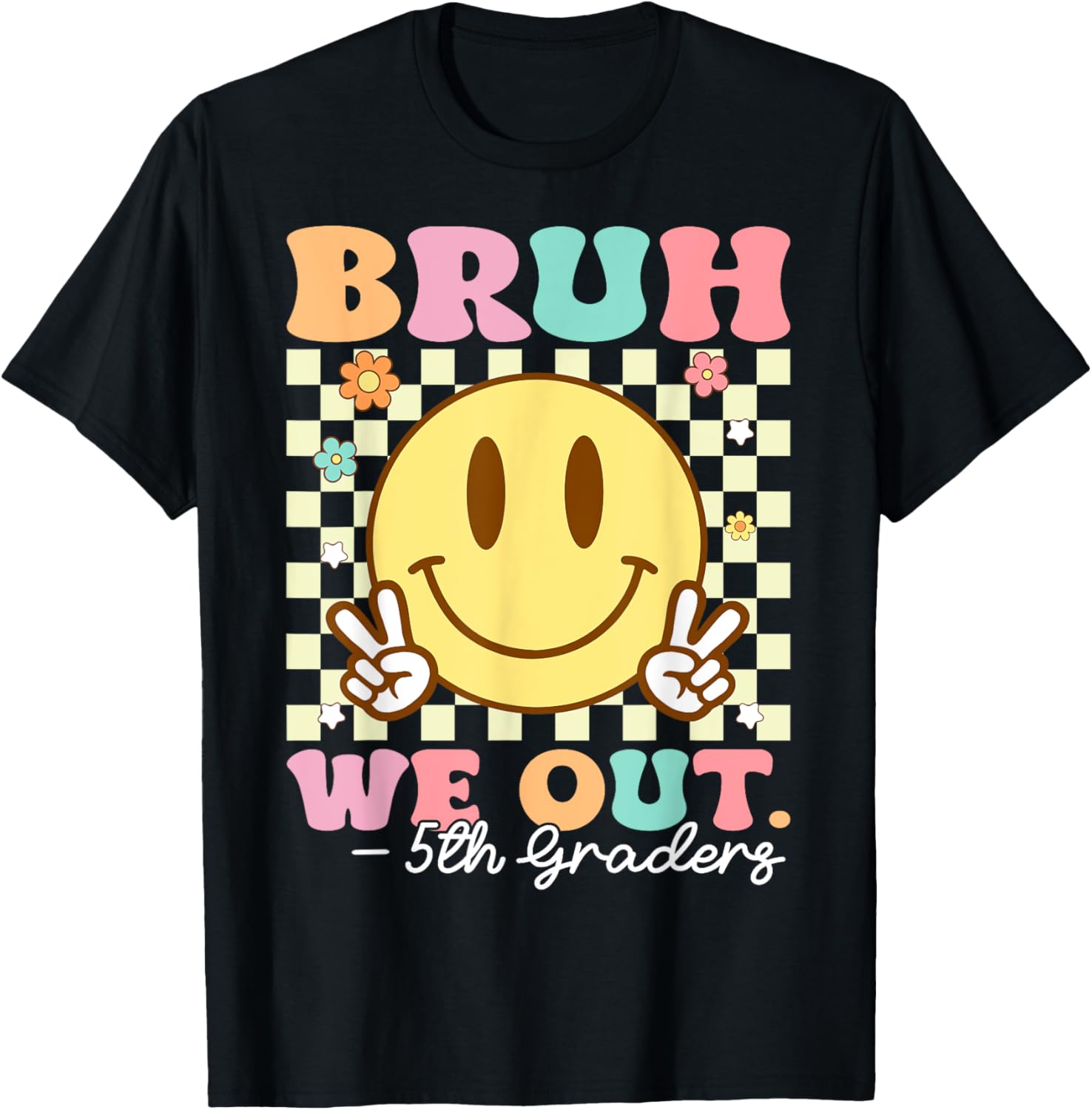Bruh We Out Class of 2025 5th Grade Graduation T-Shirt for Kids - 15