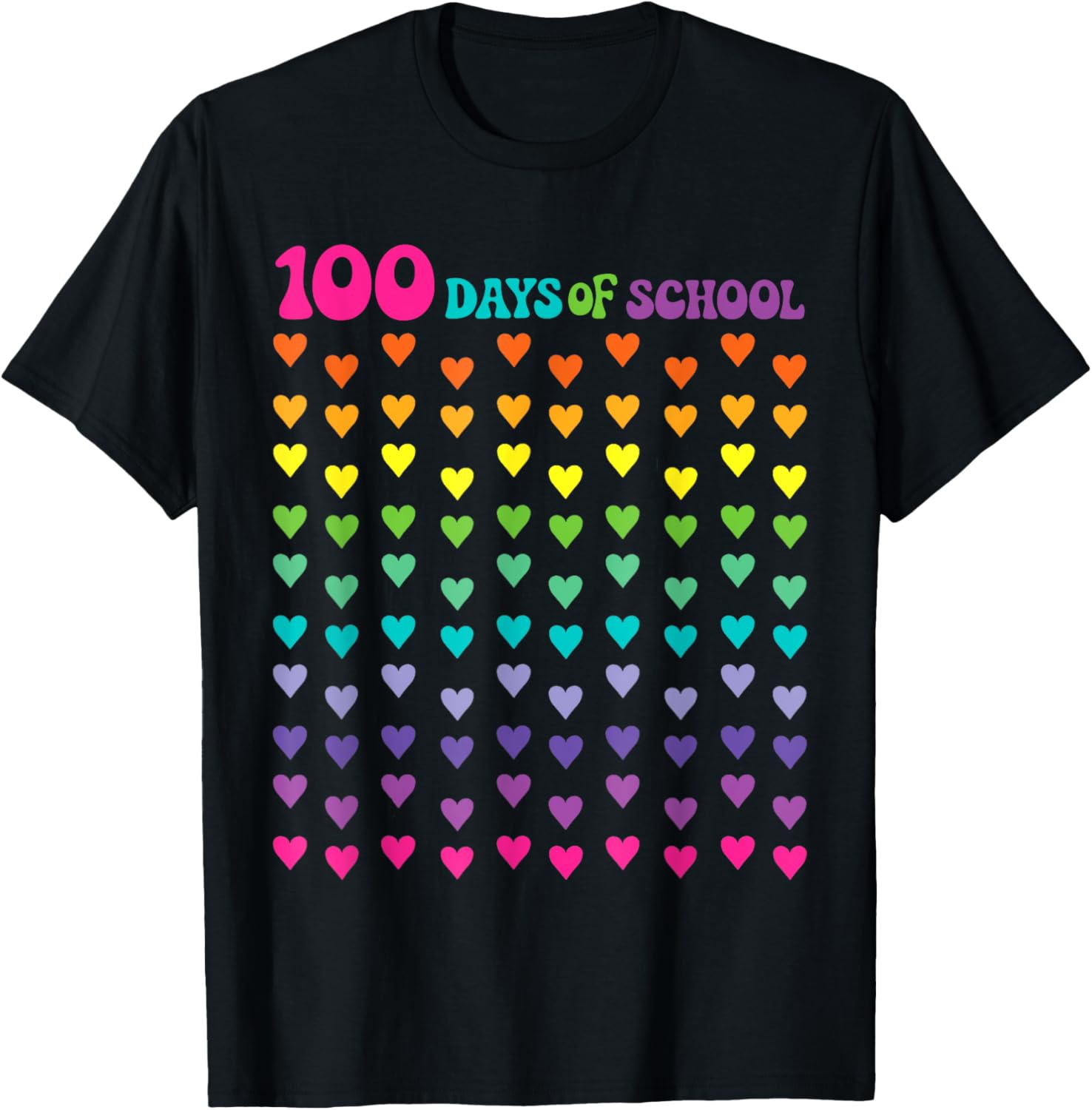 100th Day of School T-Shirt for Kids - Fun Math Numbers Design - 11