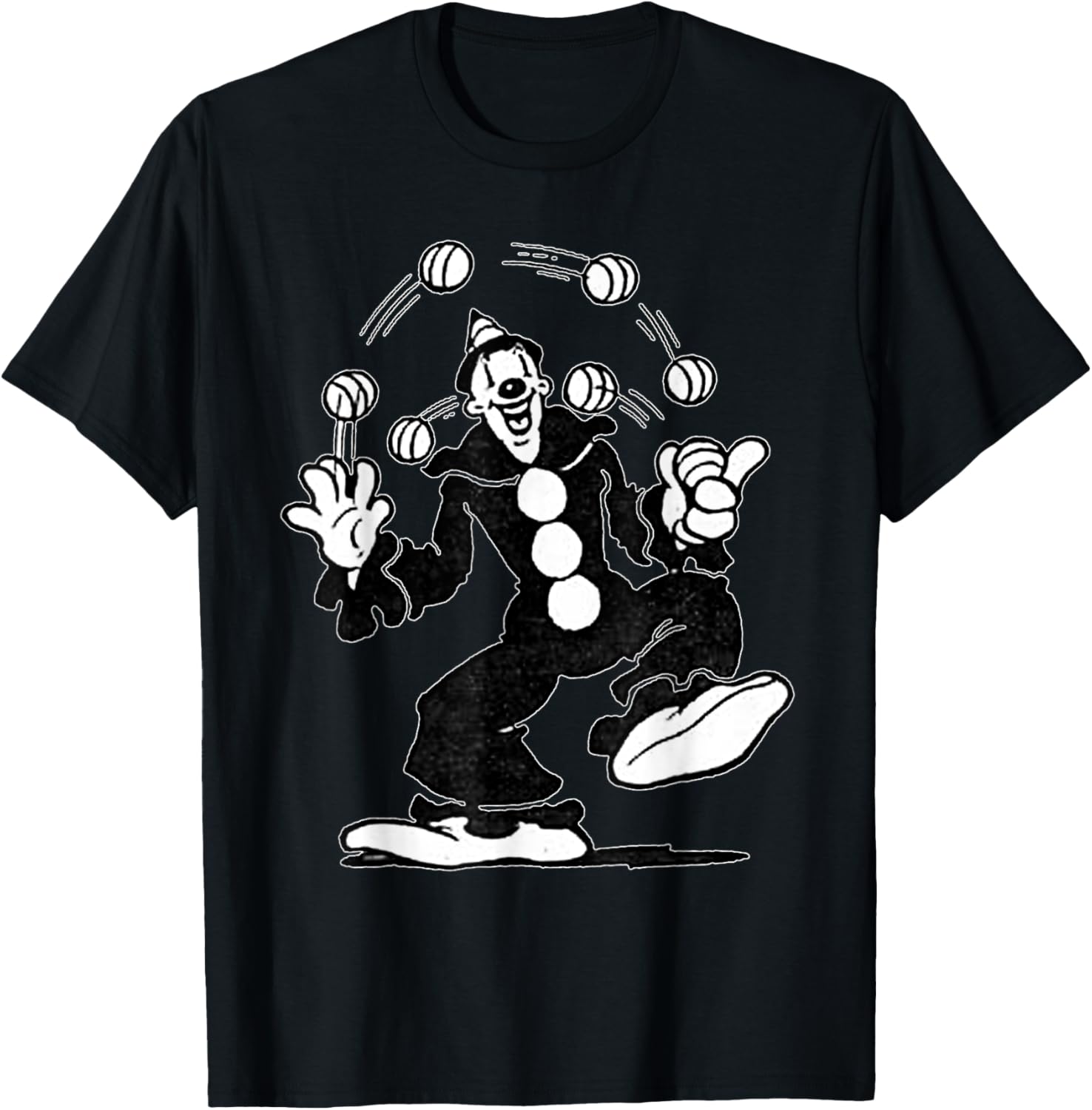 Koko the Clown Vintage Cartoon Juggling T-Shirt for Fun and Style - 5