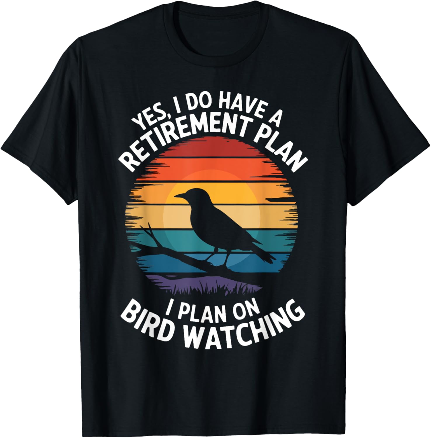 Retro Bird Lover T-Shirt for Bird Watching and Retirement Fun - 2
