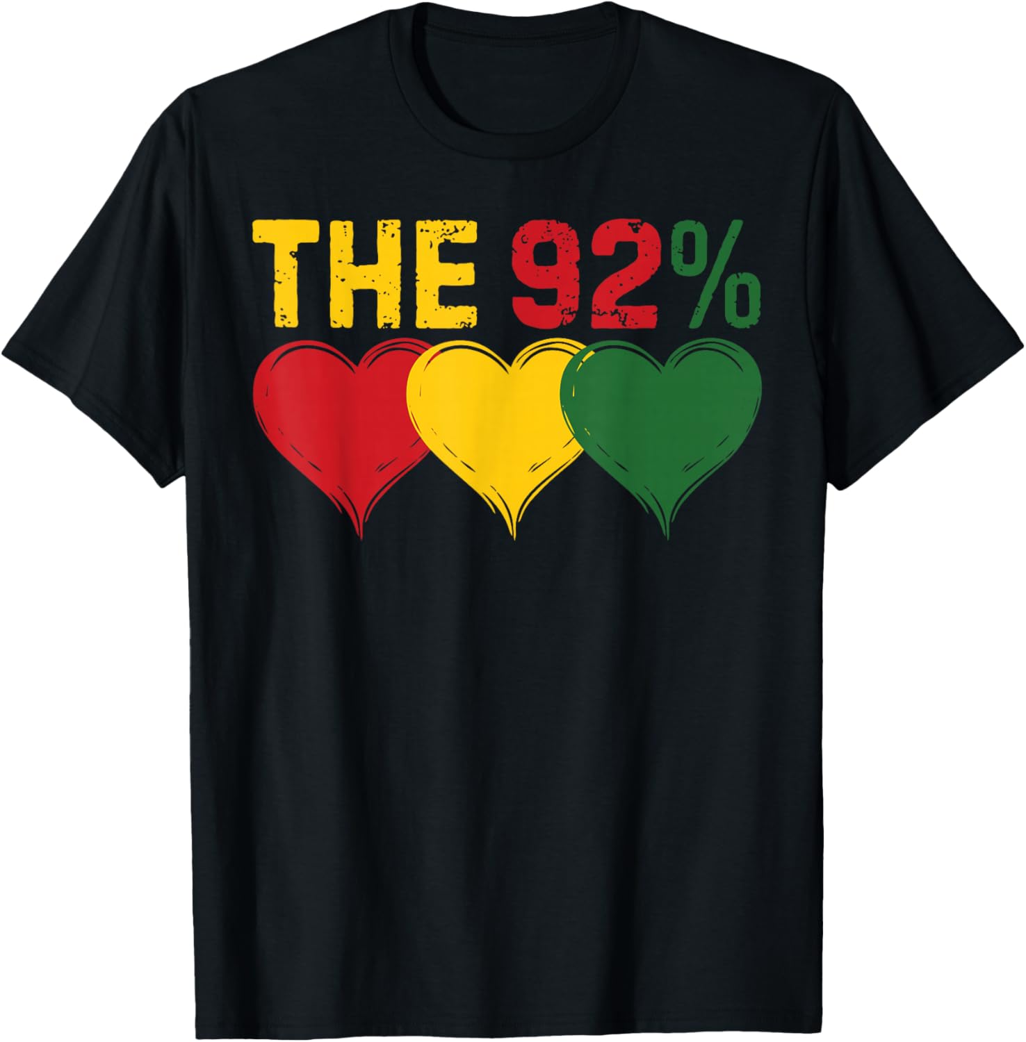 Celebrate Black Women's History Month with the 92% Art Collective Heart T-Shirt - 9