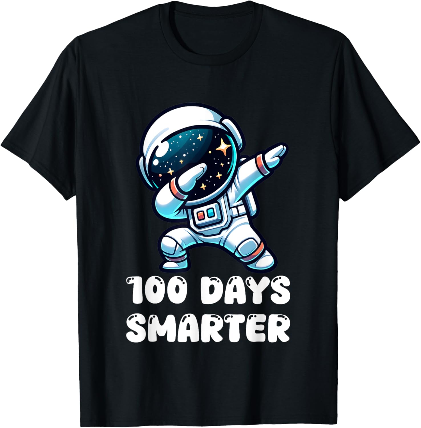 100 Days Smarter Dabbing Astronaut Boys T-Shirt for School Celebration - 7