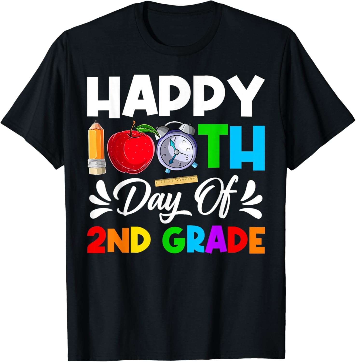 Happy 100th Day 2nd Grade T-Shirt for Boys and Girls, 100 Days Smarter - 4