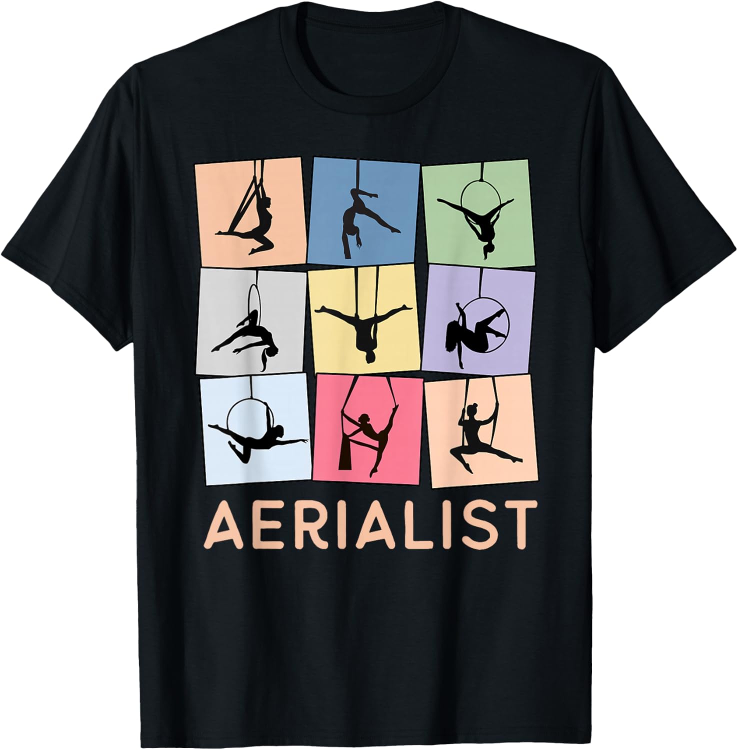 Fun Retro Aerialist T-Shirt for Aerial Hoop Lovers and Gift Ideas - 9