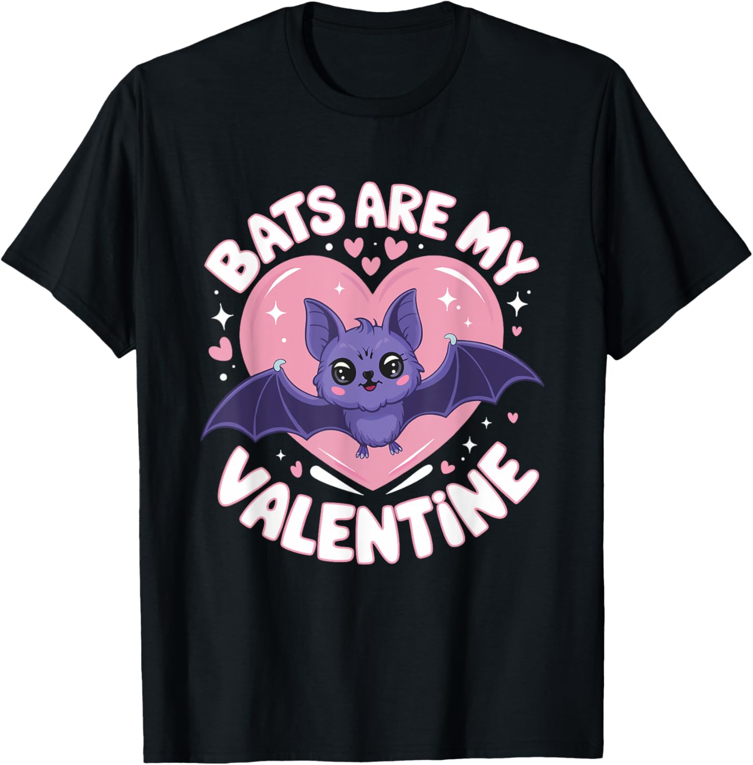 Pastel Goth Bat T-Shirt for Girls - Valentine's Day Cute Spooky Fashion - 10