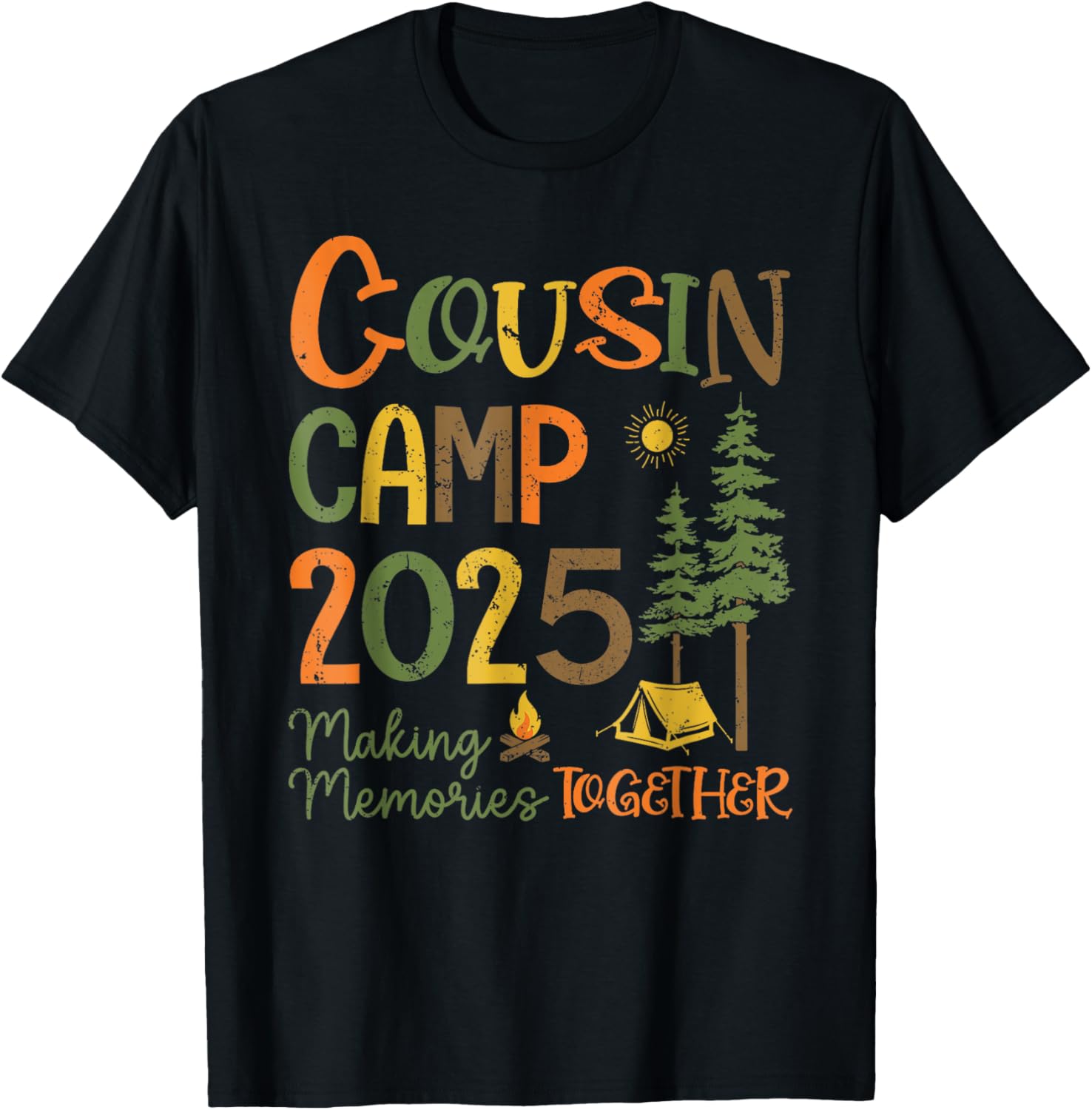 Cousin Camp 2025 Matching T-Shirts for Family Fun and Memories - 1