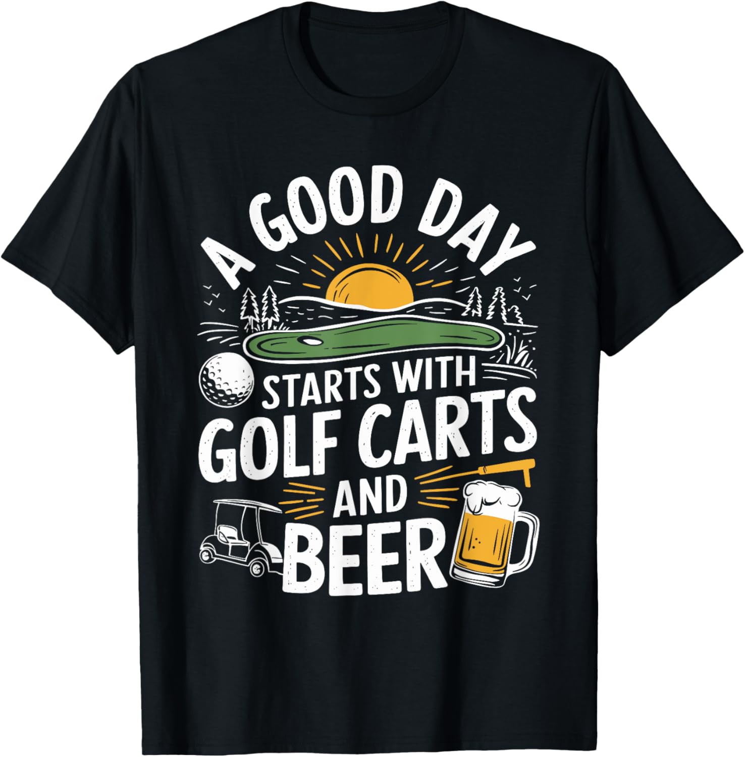 Golf Carts and Beer T-Shirt for Golf Lovers – Perfect Gift for Golfers - 20