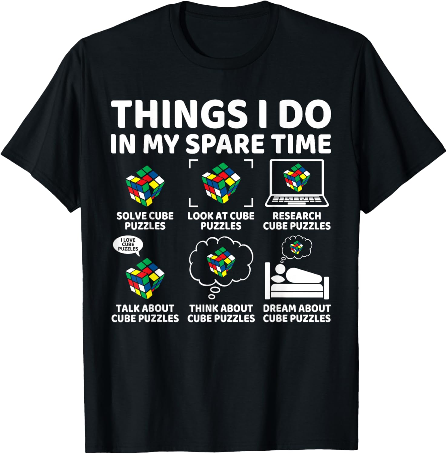 Funny Cube Puzzle Speed Cubing T-Shirt for Puzzle Lovers and Fans - 13