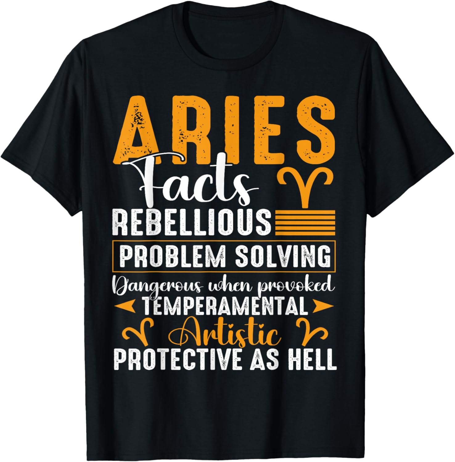 Aries Zodiac Facts T-Shirt for March April Birthdays - Fun Astrology Style - 8