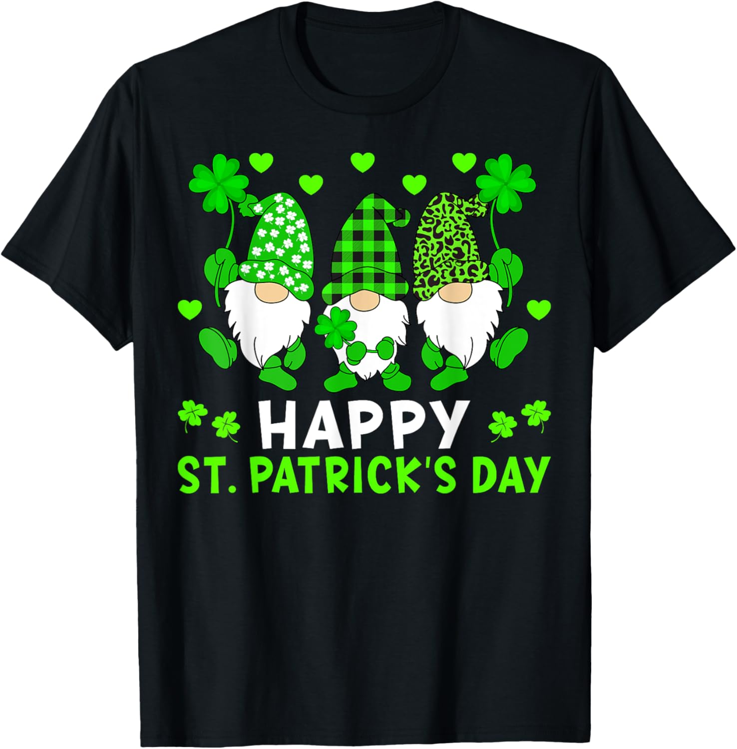 Happy St Patricks Day Gnomes Shamrock T-Shirt for Men Women Kids - 15