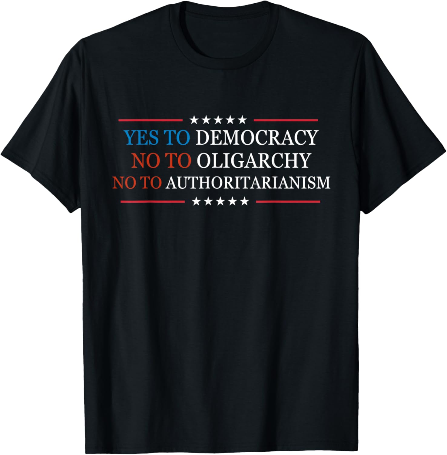 Yes To Democracy No To Oligarchy Bernie Sanders Quote T-Shirt for Activists - 17