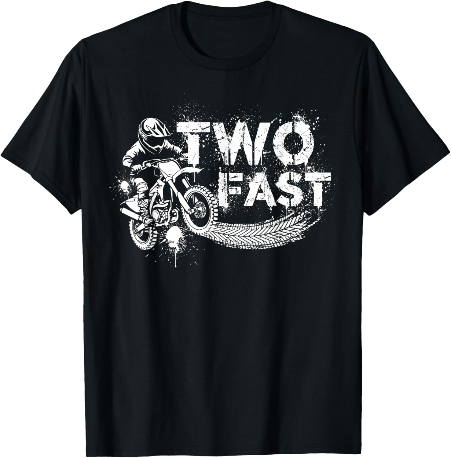 Fast Dirt Bike Birthday T-Shirt for 2nd Birthday Boy - Fun Decorations - 8