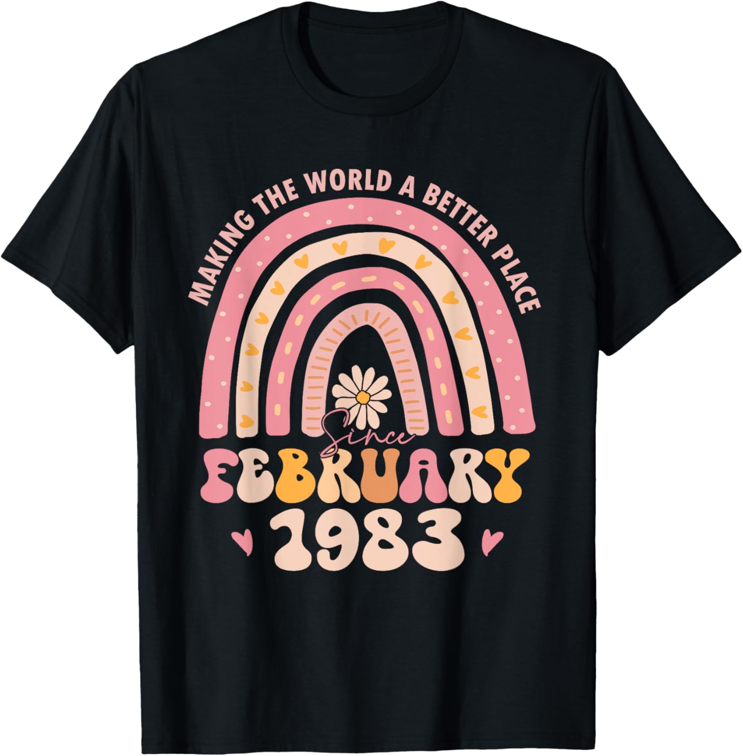 Retro 42nd Birthday T-Shirt for Women - Turning 42 February 1983 Outfit - 17