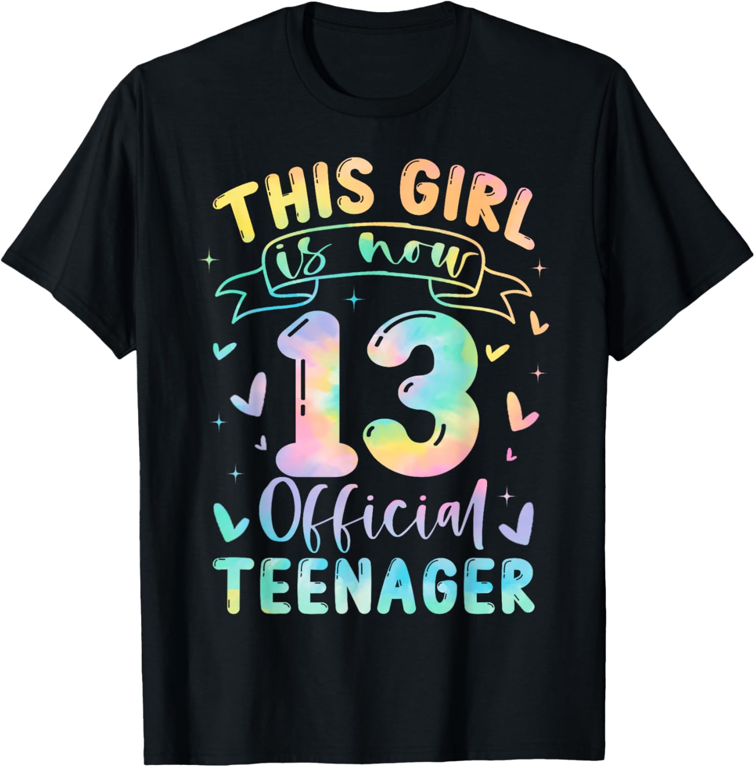 Cute 13th Birthday T-Shirt for Girls Official Teenager Celebration Gift - 16