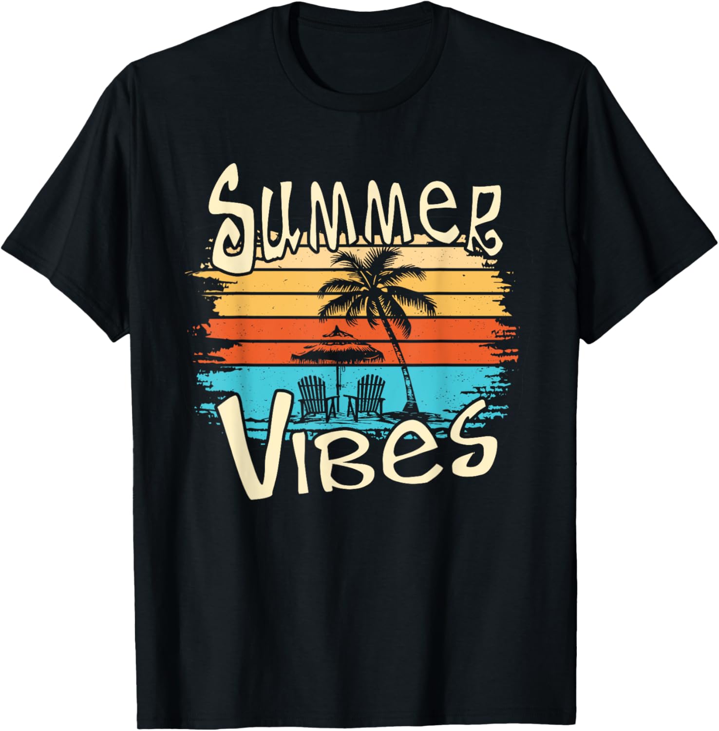 Summer Vibes Retro Palm Tree T-Shirt Perfect for Fun Sunshine Days - 7