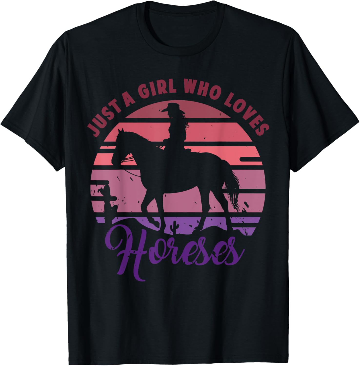 Just A Girl Who Loves Horses T-Shirt for Girls Who Love Horseback Riding - 27