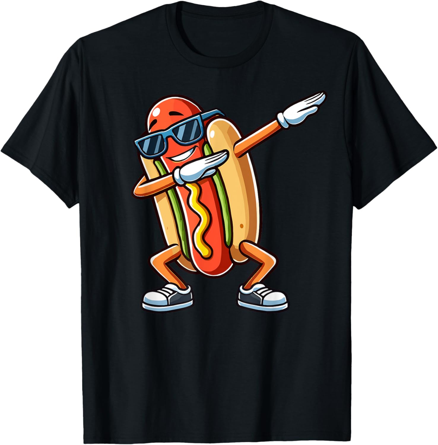 Funny Dabbing Hotdog Sunglasses Kids T-Shirt for Dog and Hotdog Lovers - 21