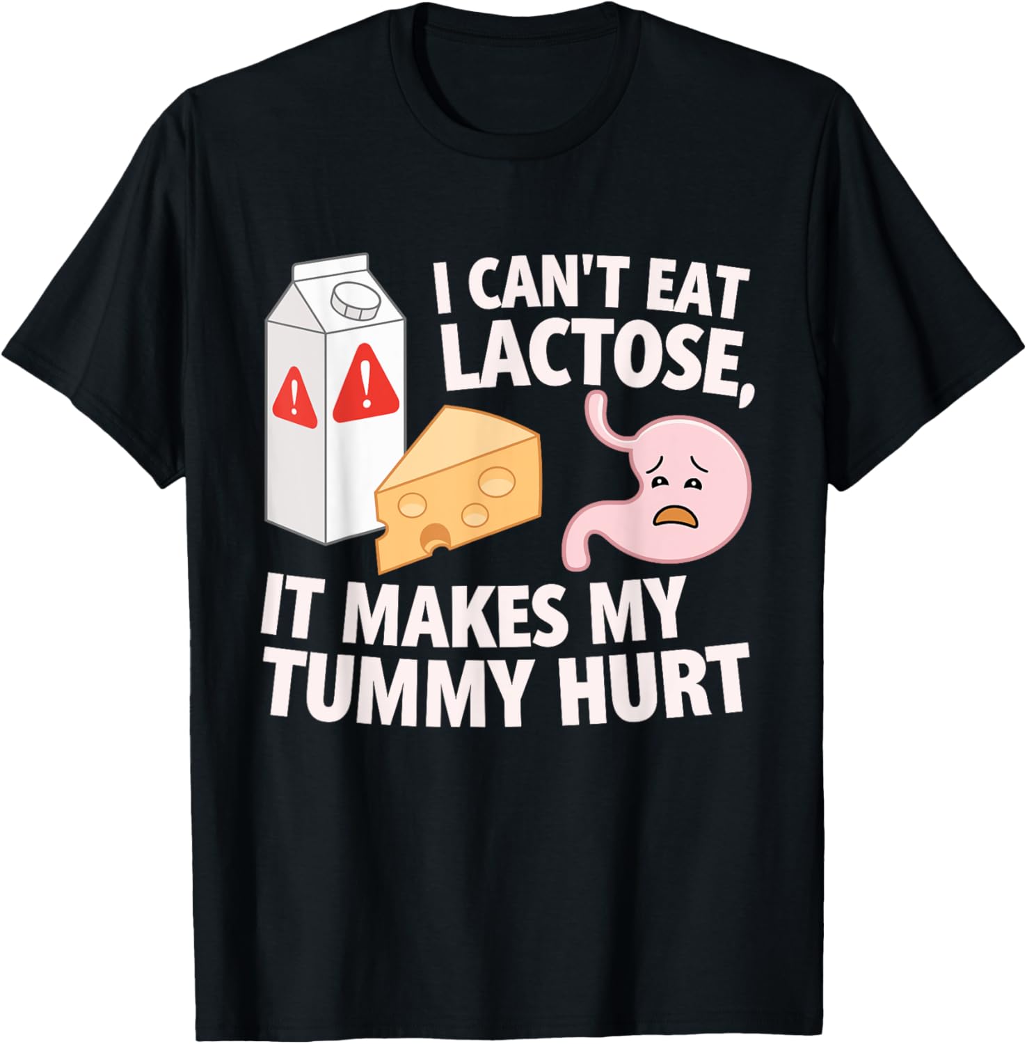Lactose Intolerance T-Shirt for Boys - Cute Dairy Allergy Design - 8