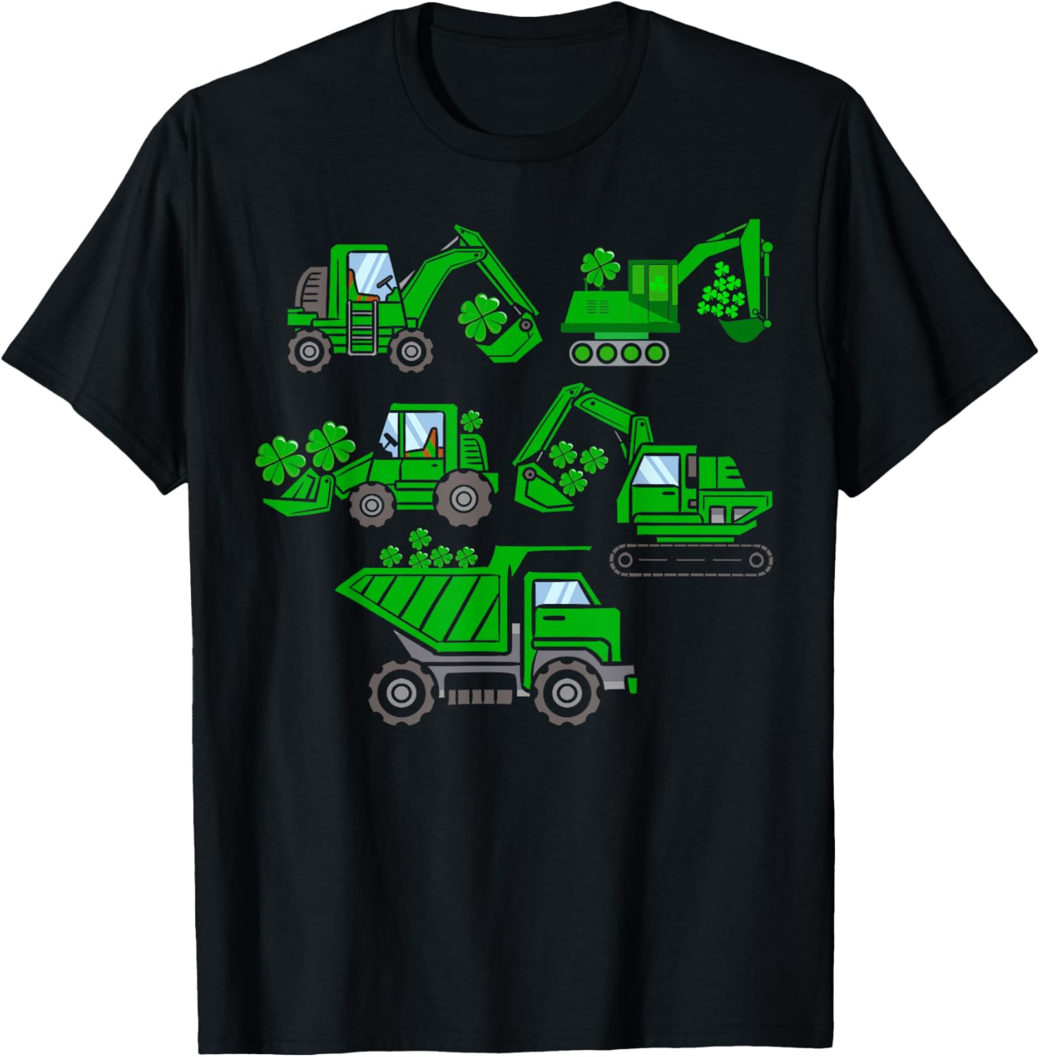 Adorable Kids St Patricks Day Crane Truck Construction T-Shirt for Boys - 13