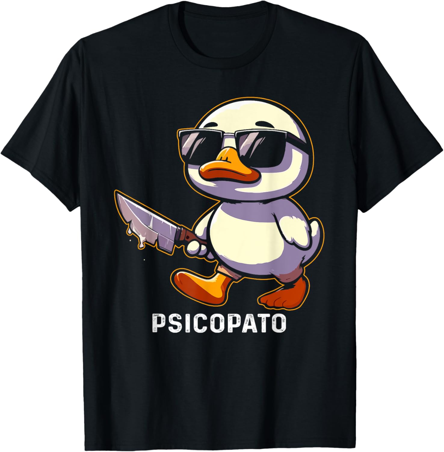 Funny Psicopato Duck Lover T-Shirt with Humorous Quote for Duck Fans - 3